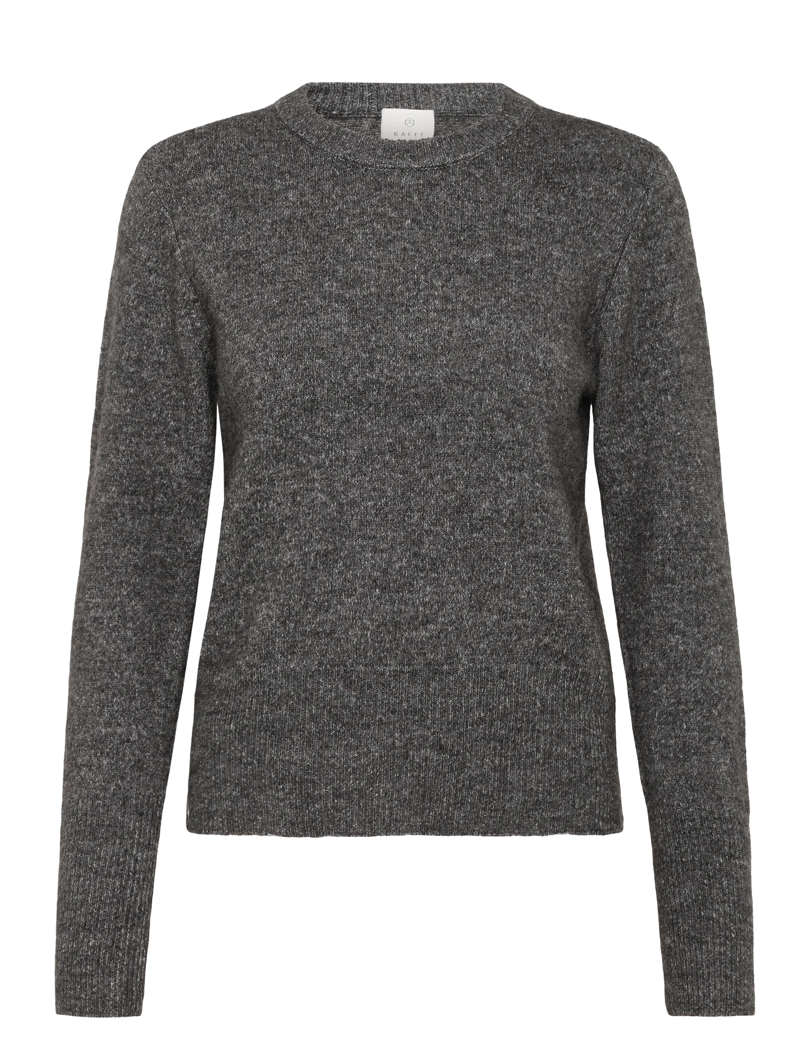 Kaffe KAniel Crew Neck Pullover - Kaffe - DARK GREY MELANGE / grey