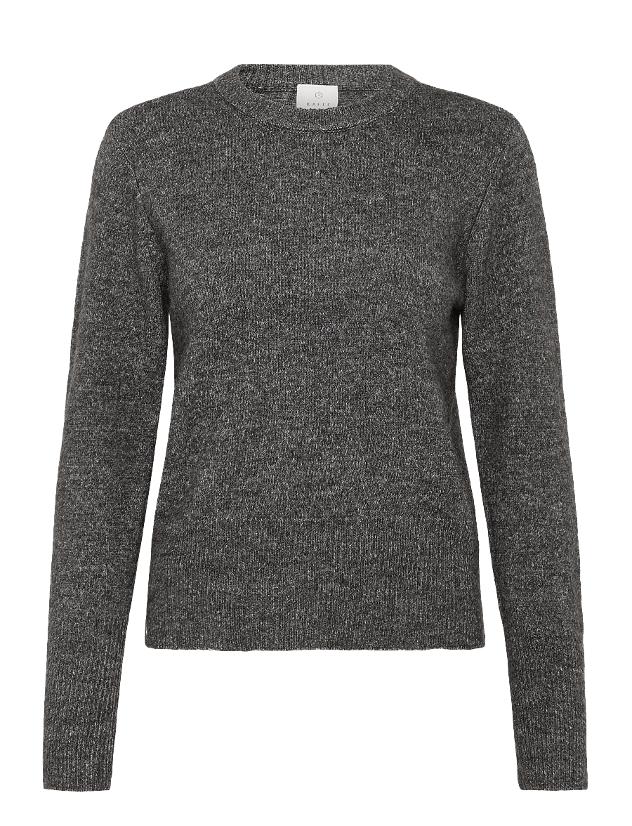 Kaffe - KAniel Crew Neck Pullover - stickade tröjor - dark grey melange - 0