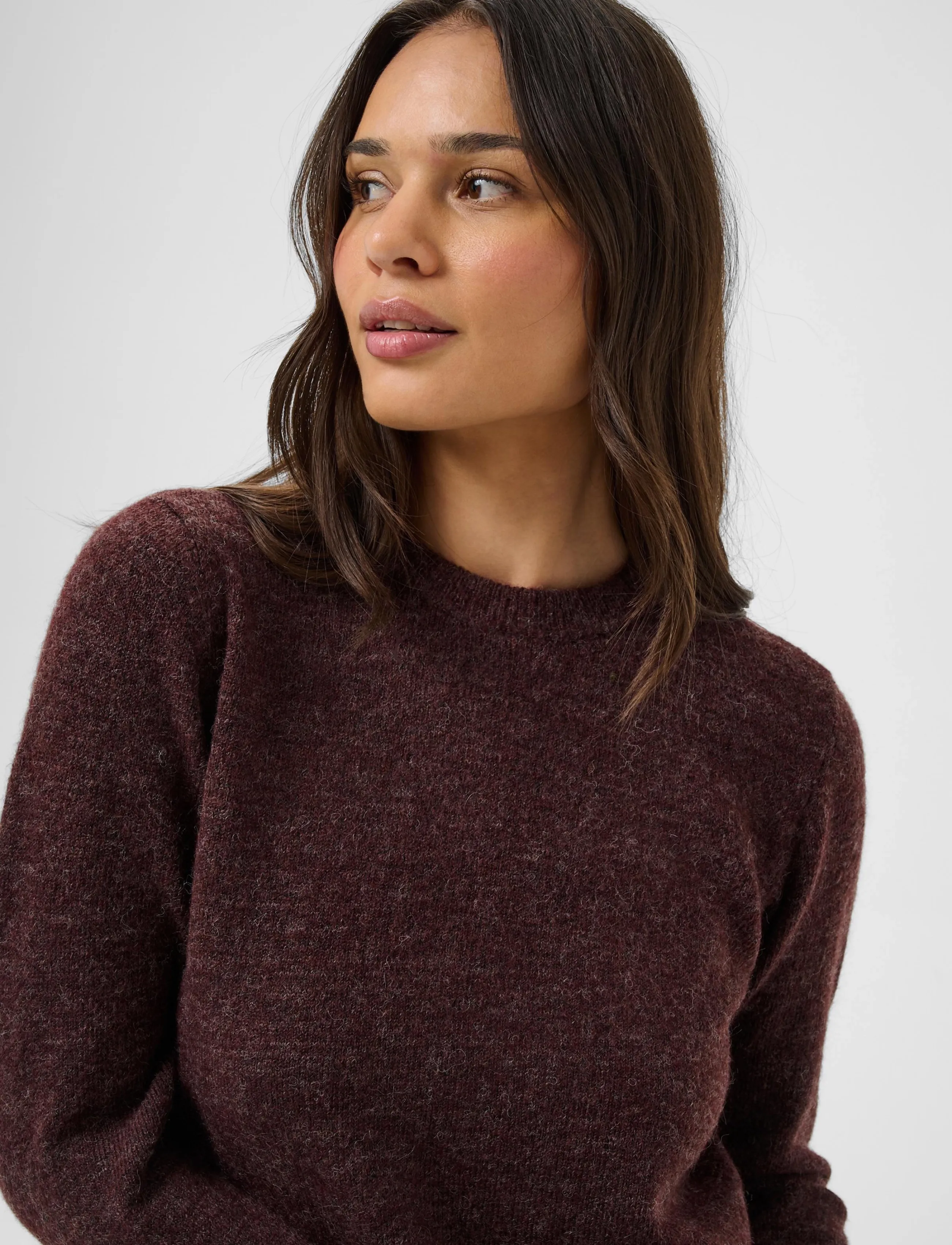 Kaffe - KAniel Crew Neck Pullover - jumpers - fudge melange - 5