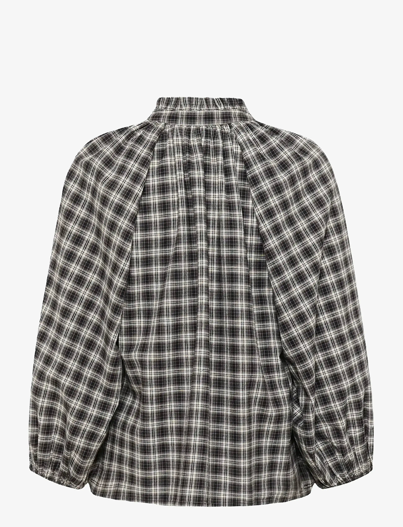 Kaffe - KAelna Blouse - langärmlige hemden - black/grey check - 1