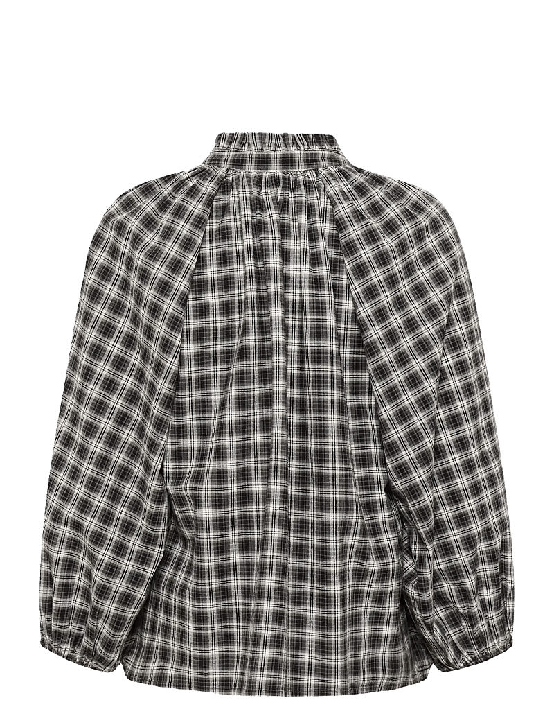 Kaffe - KAelna Blouse - langärmlige hemden - black/grey check - 2