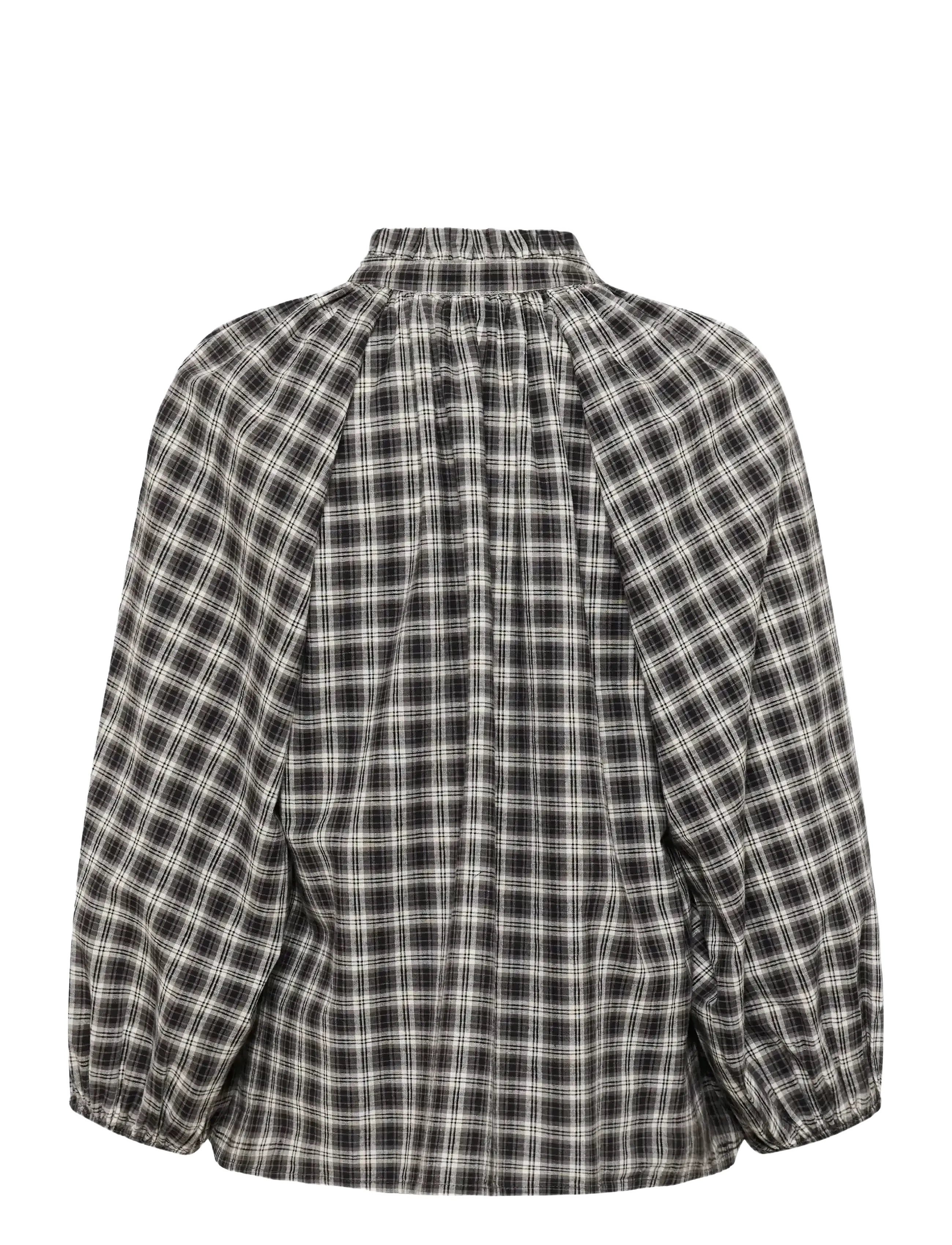 Kaffe - KAelna Blouse - langärmlige hemden - black/grey check - 2