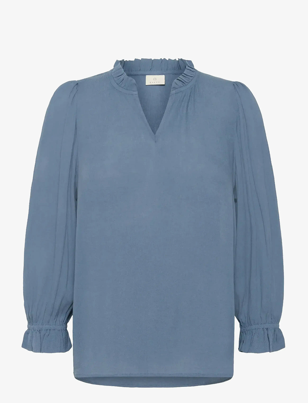 Kaffe - KAliv Amber Blouse - långärmade blusar - bering sea - 1