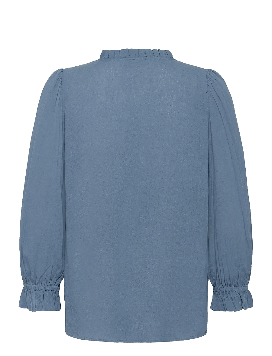 Kaffe - KAliv Amber Blouse - långärmade blusar - bering sea - 2