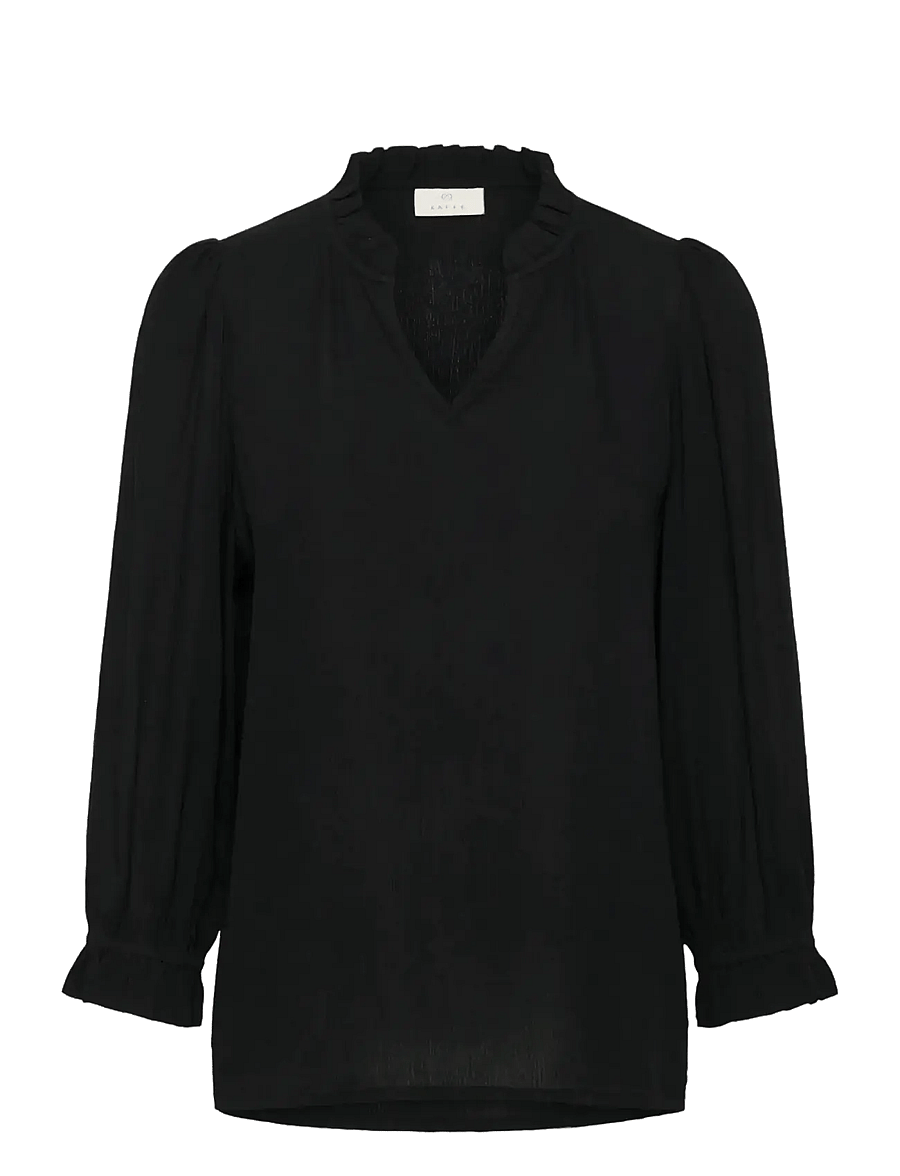 Kaffe - KAliv Amber Blouse - long sleeved blouses - black deep - 1