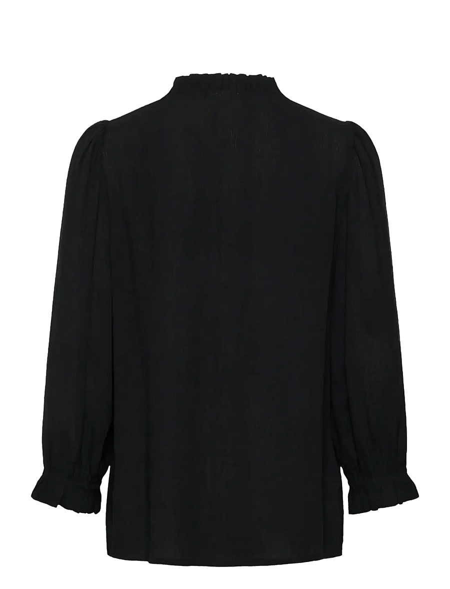 Kaffe - KAliv Amber Blouse - long sleeved blouses - black deep - 2