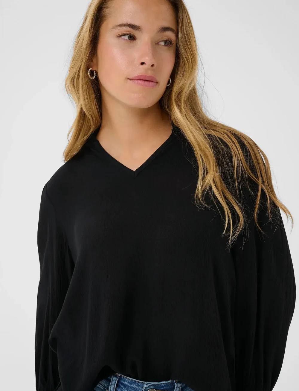 Kaffe - KAliv Amber Blouse - pikkade varrukatega pluusid - black deep - 5