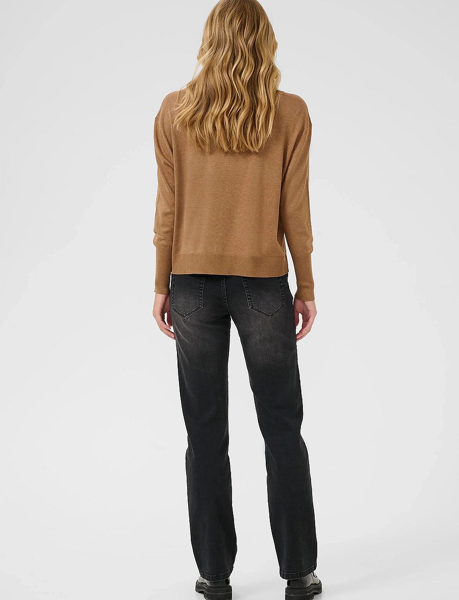 Kaffe - KAlizza Polo Pullover - swetry - toasted coconut melange - 4