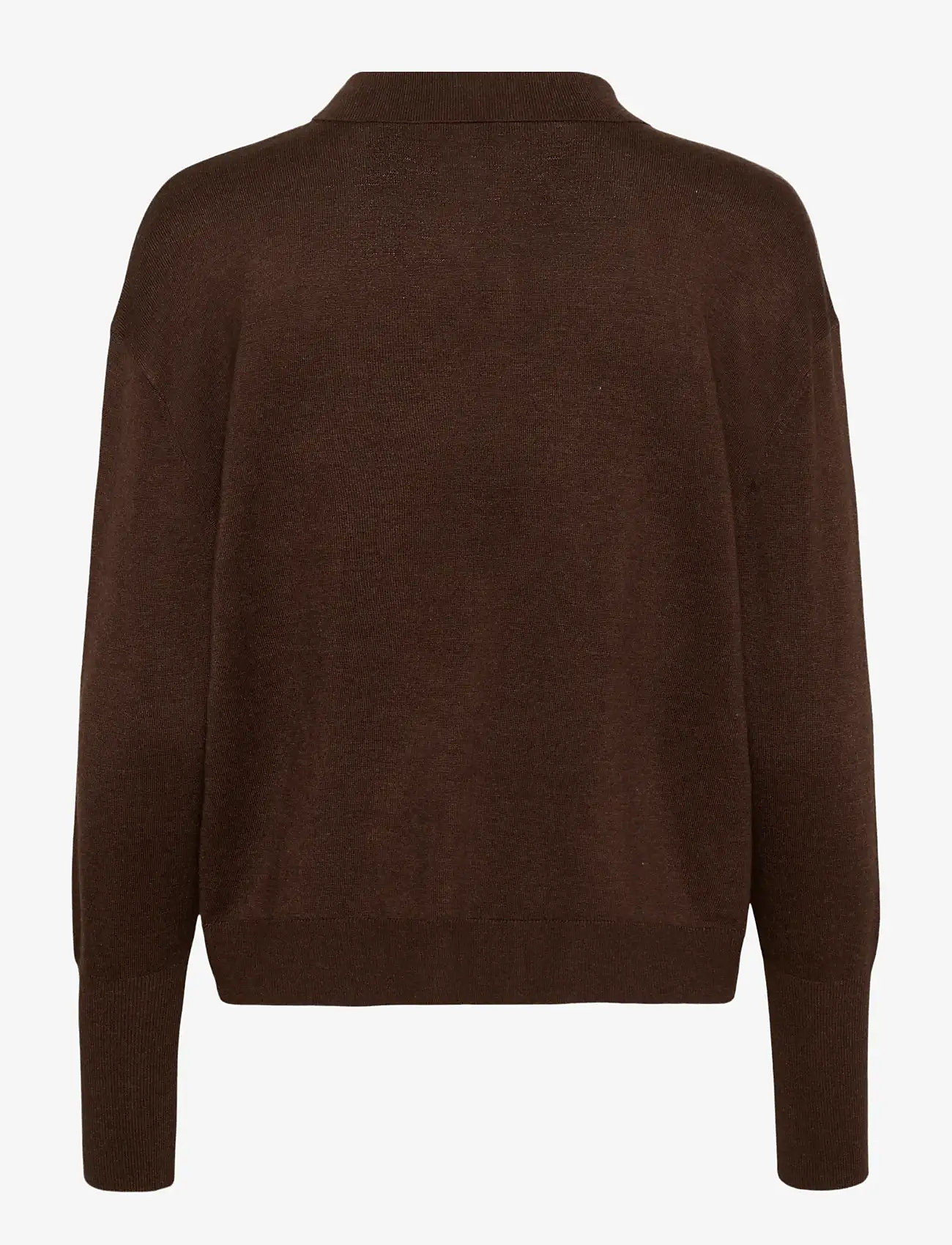 Kaffe - KAlizza Polo Pullover - laveste priser - chocolate brown melange - 1