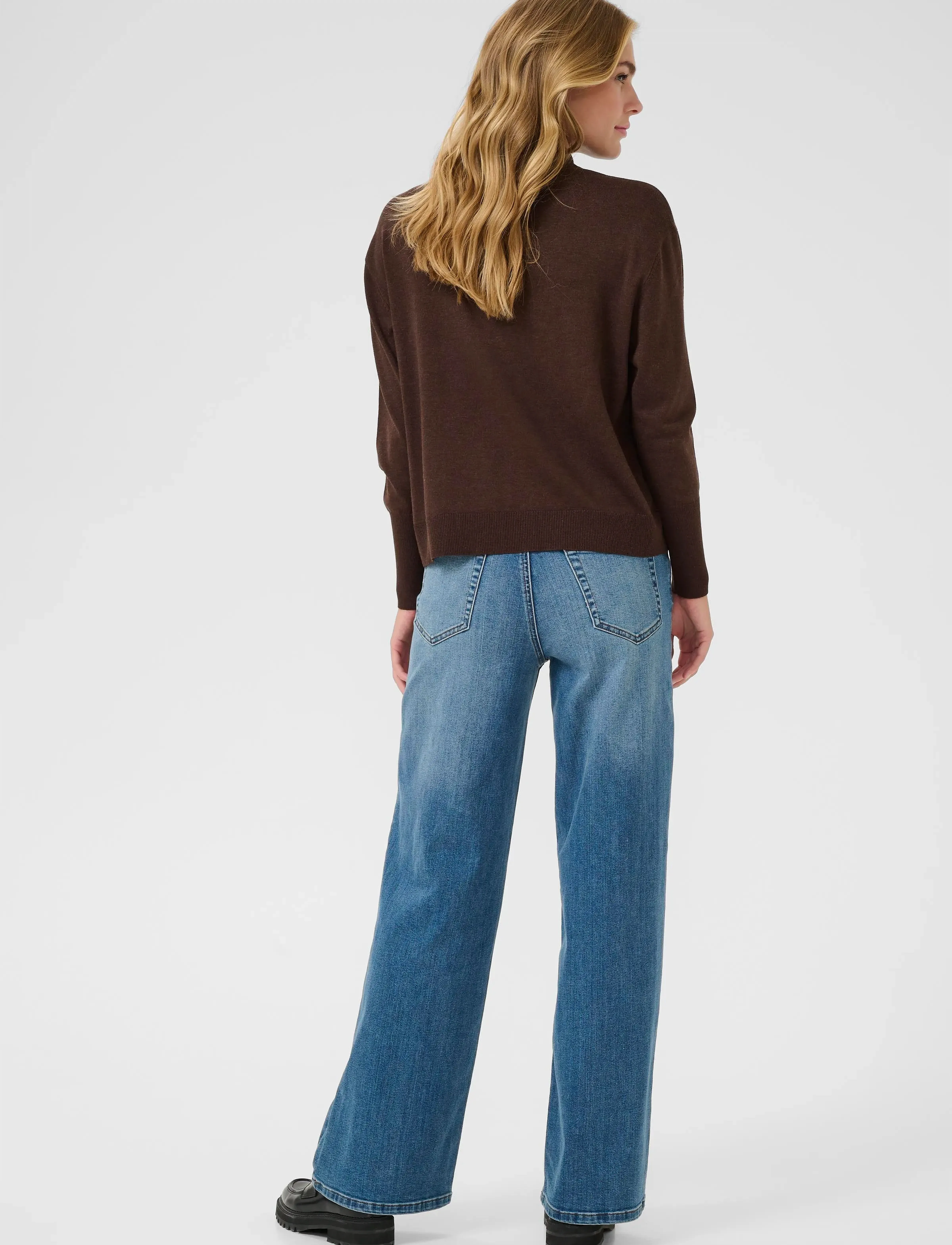 Kaffe - KAlizza Polo Pullover - pullover - chocolate brown melange - 4