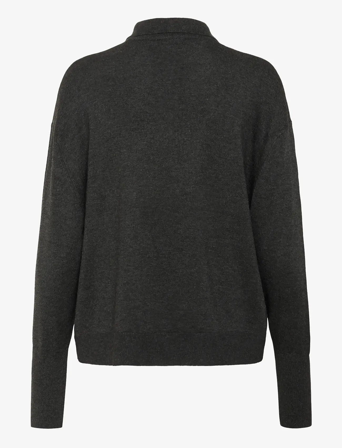 Kaffe - KAlizza Polo Pullover - polosärgid - dark grey melange - 1