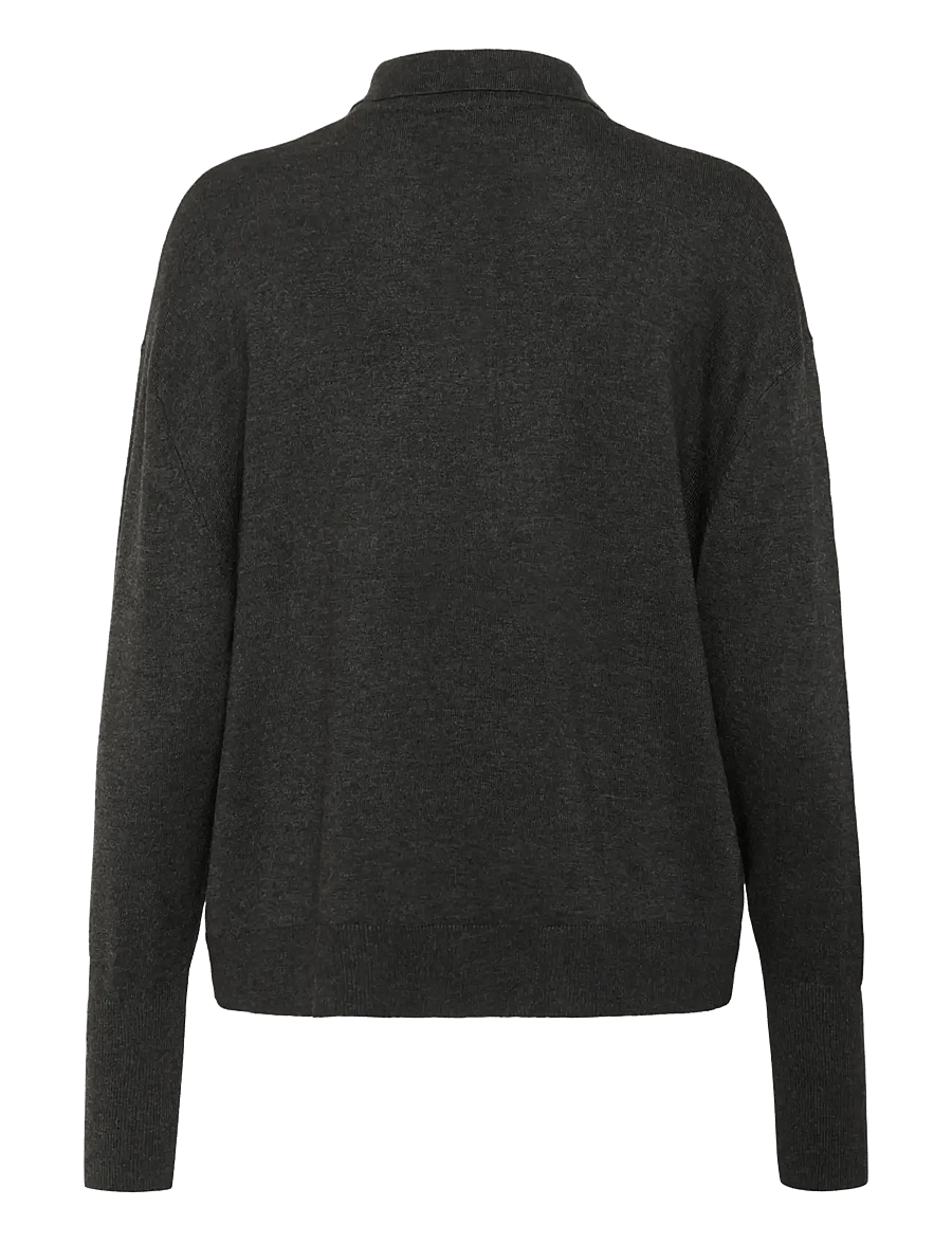 Kaffe - KAlizza Polo Pullover - pullover - dark grey melange - 2