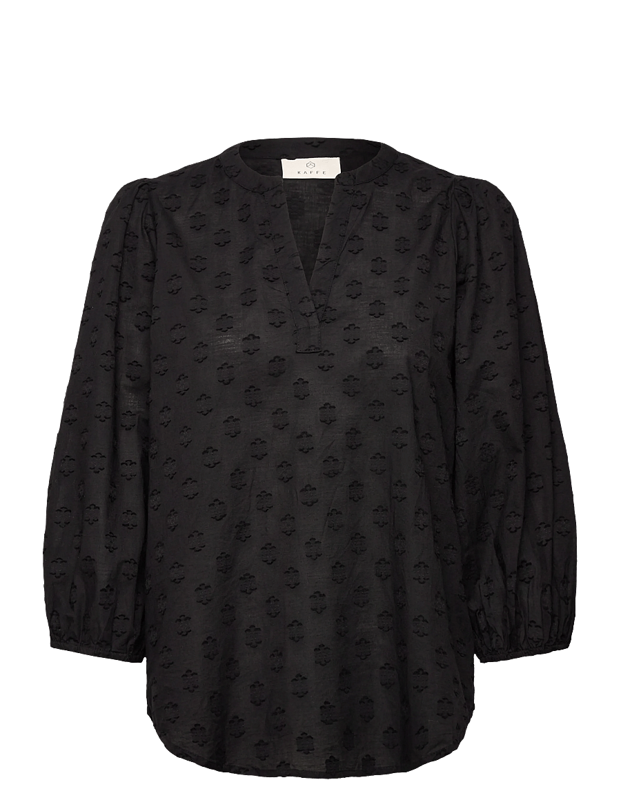 Kaffe - KAenya Blouse 3/4 SL - pikkade varrukatega pluusid - black deep - 0