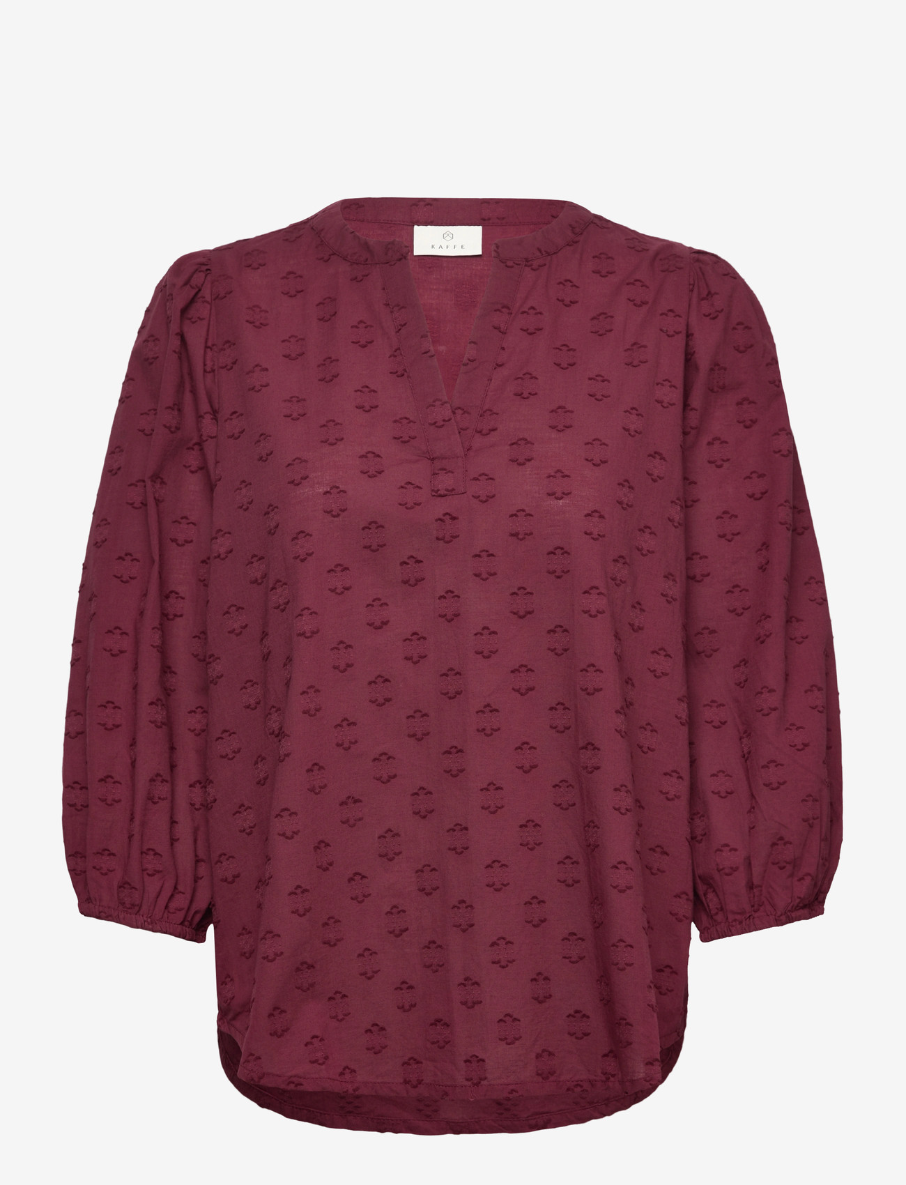 Kaffe - KAenya Blouse 3/4 SL - langärmlige blusen - windsor wine - 0