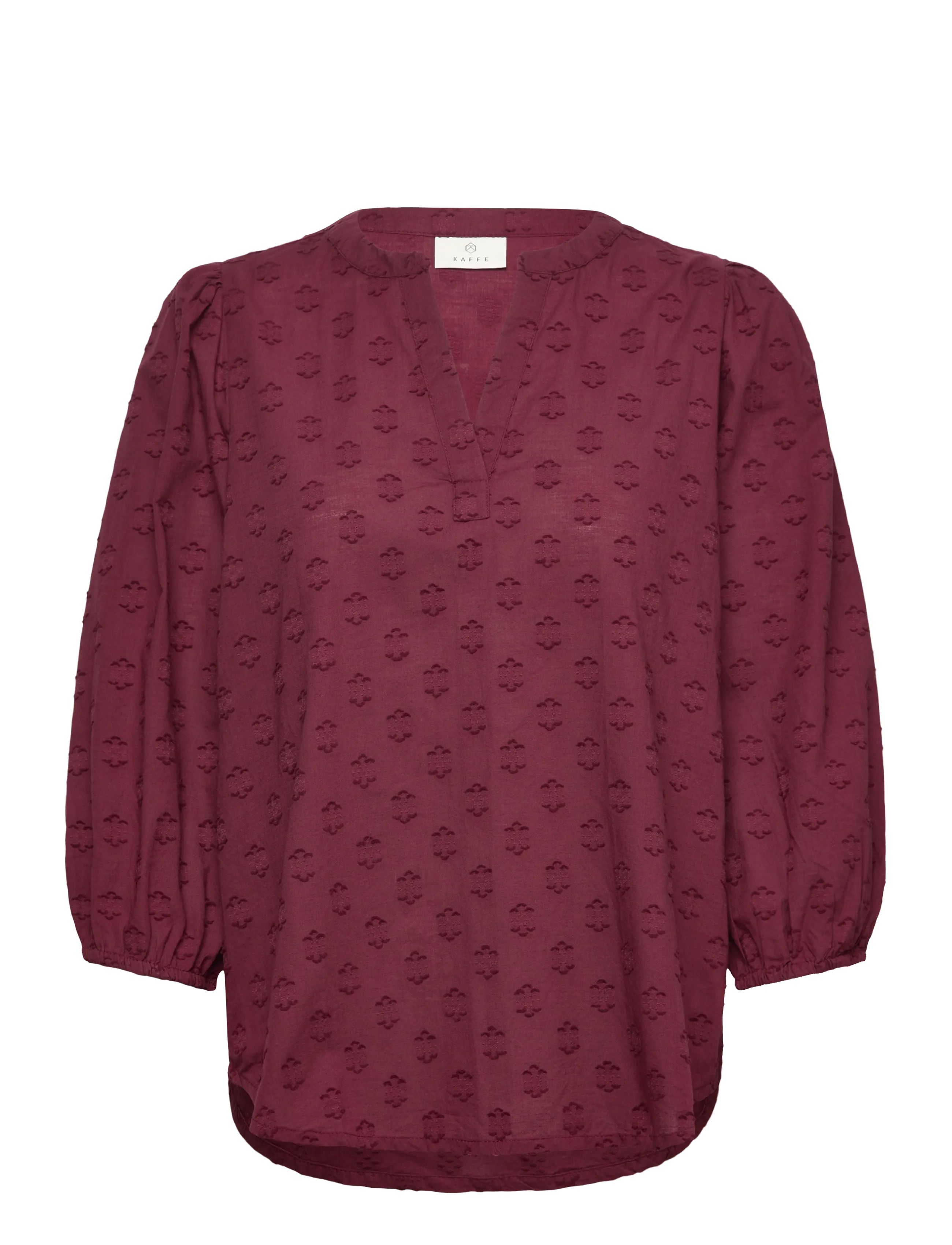 Kaffe KAenya Blouse 3/4 SL - Ikdienas stils - WINDSOR WINE / burgundy