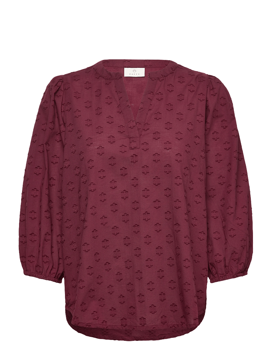 Kaffe - KAenya Blouse 3/4 SL - langærmede bluser - windsor wine - 0