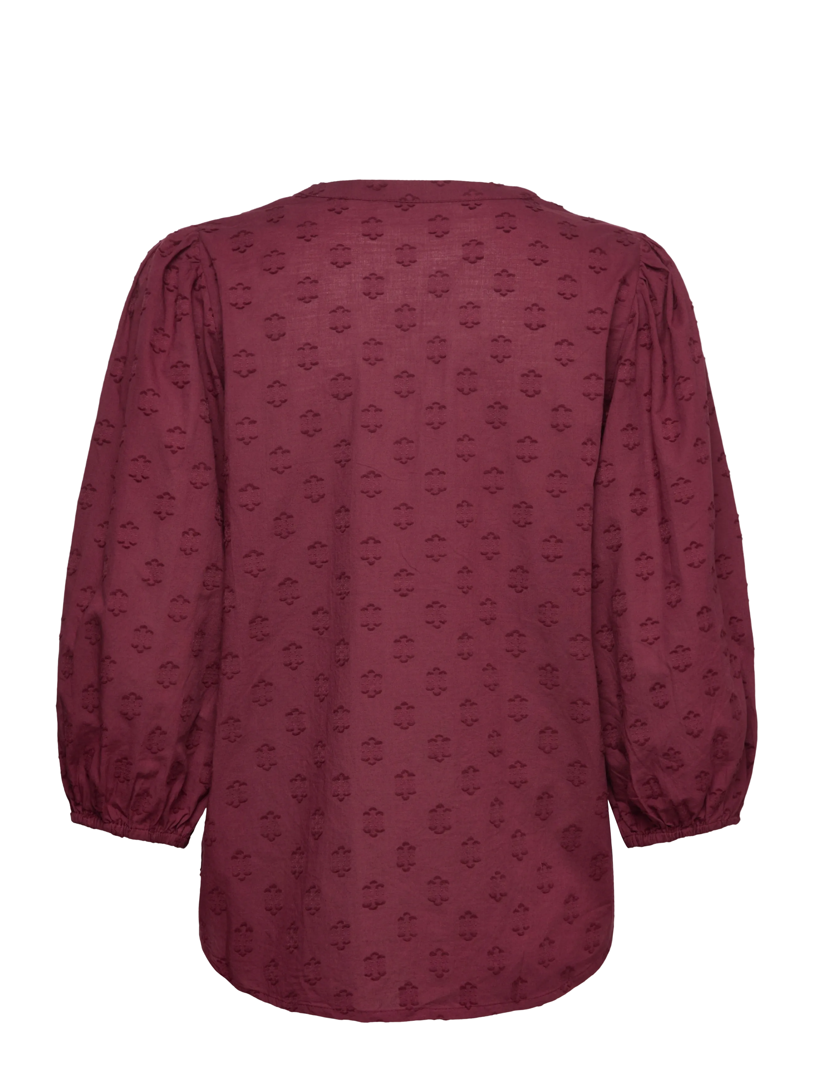 Kaffe - KAenya Blouse 3/4 SL - long sleeved blouses - windsor wine - 1