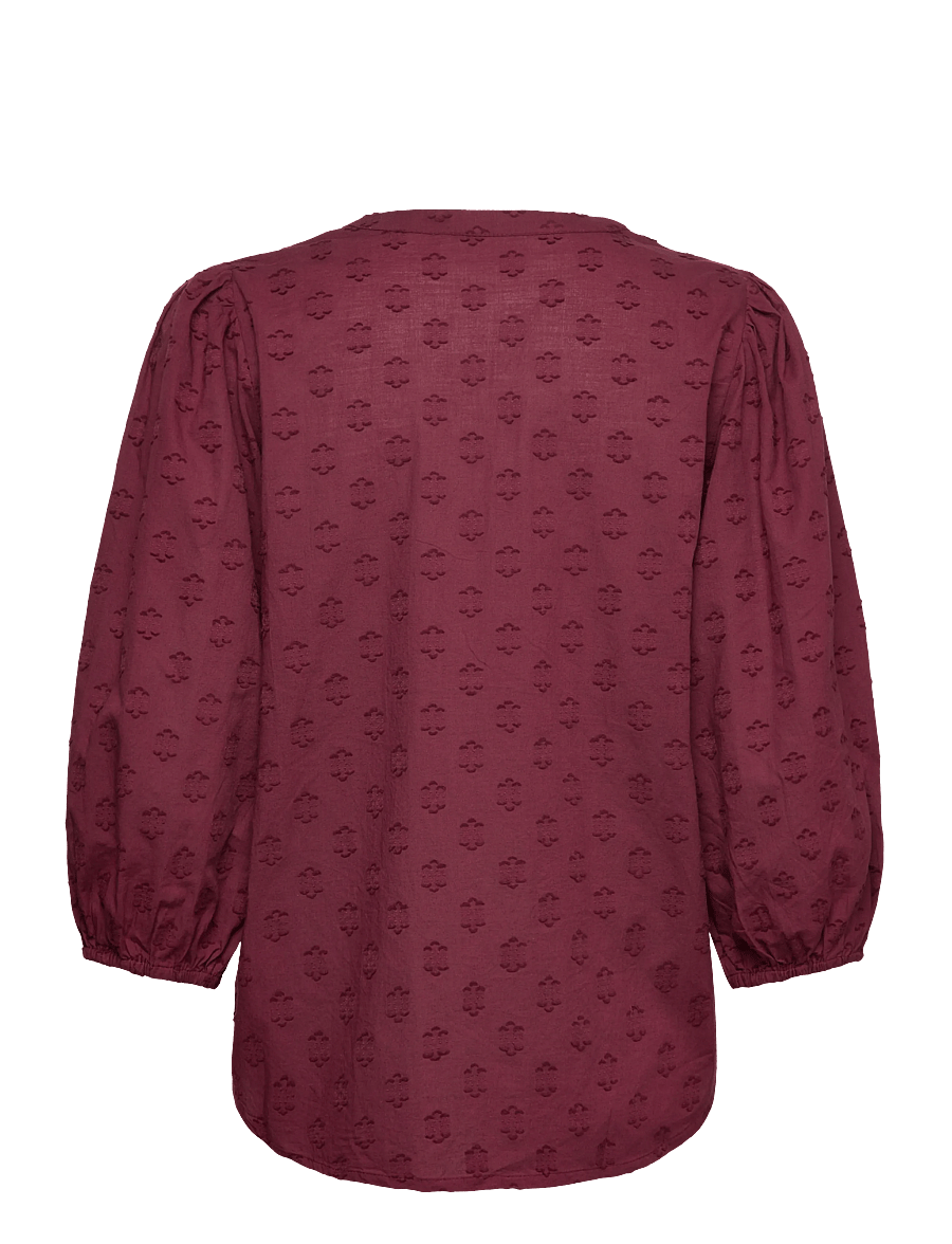 Kaffe - KAenya Blouse 3/4 SL - langærmede bluser - windsor wine - 1