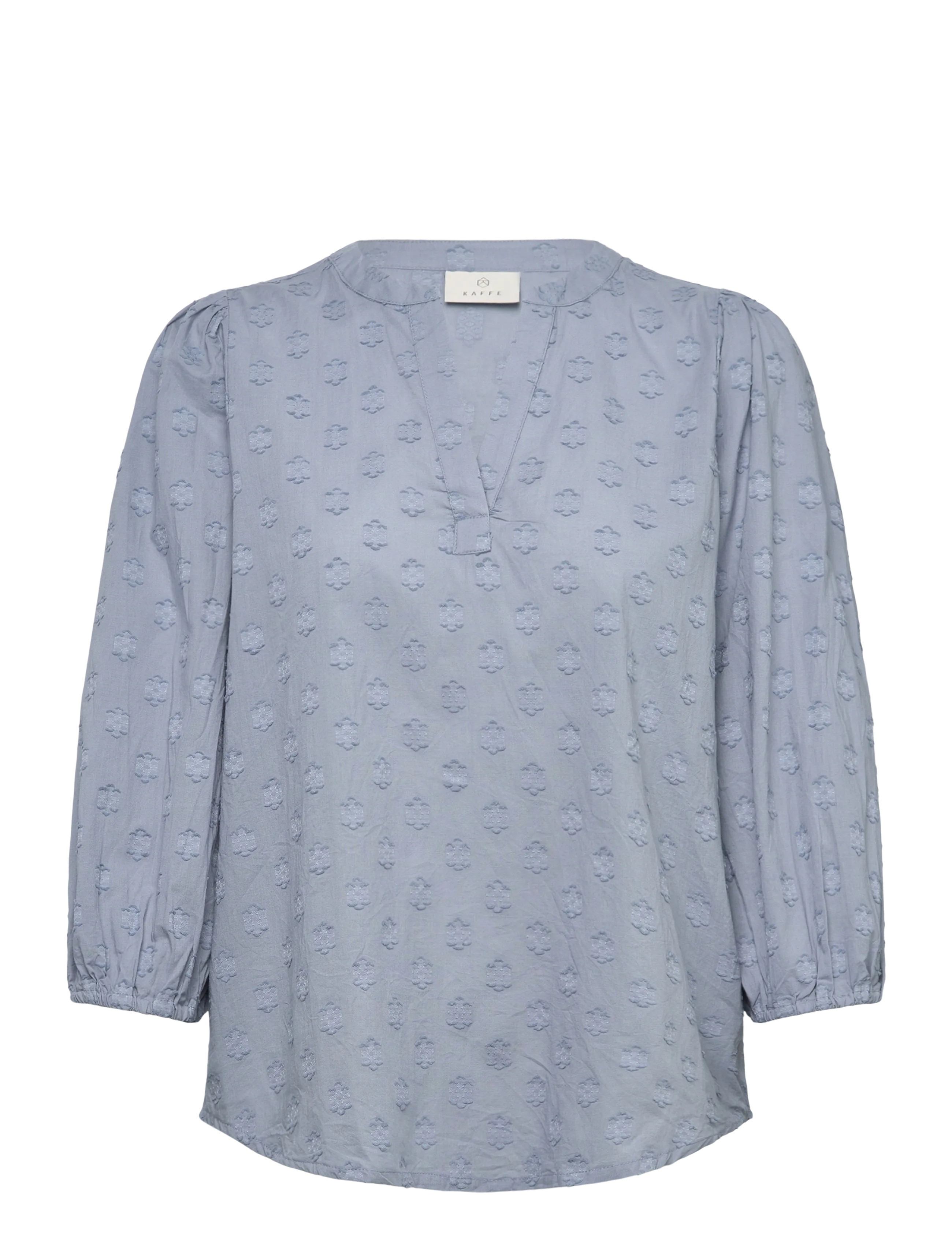 Kaffe Kaenya Blouse 3/4 Sl, 40, Blue, Bluser > Langærmede, Dame