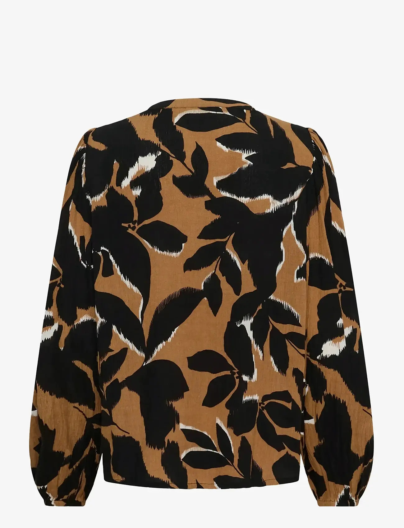 Kaffe - KAbeate Amber Blouse - langærmede bluser - toasted coconut/black flower - 2