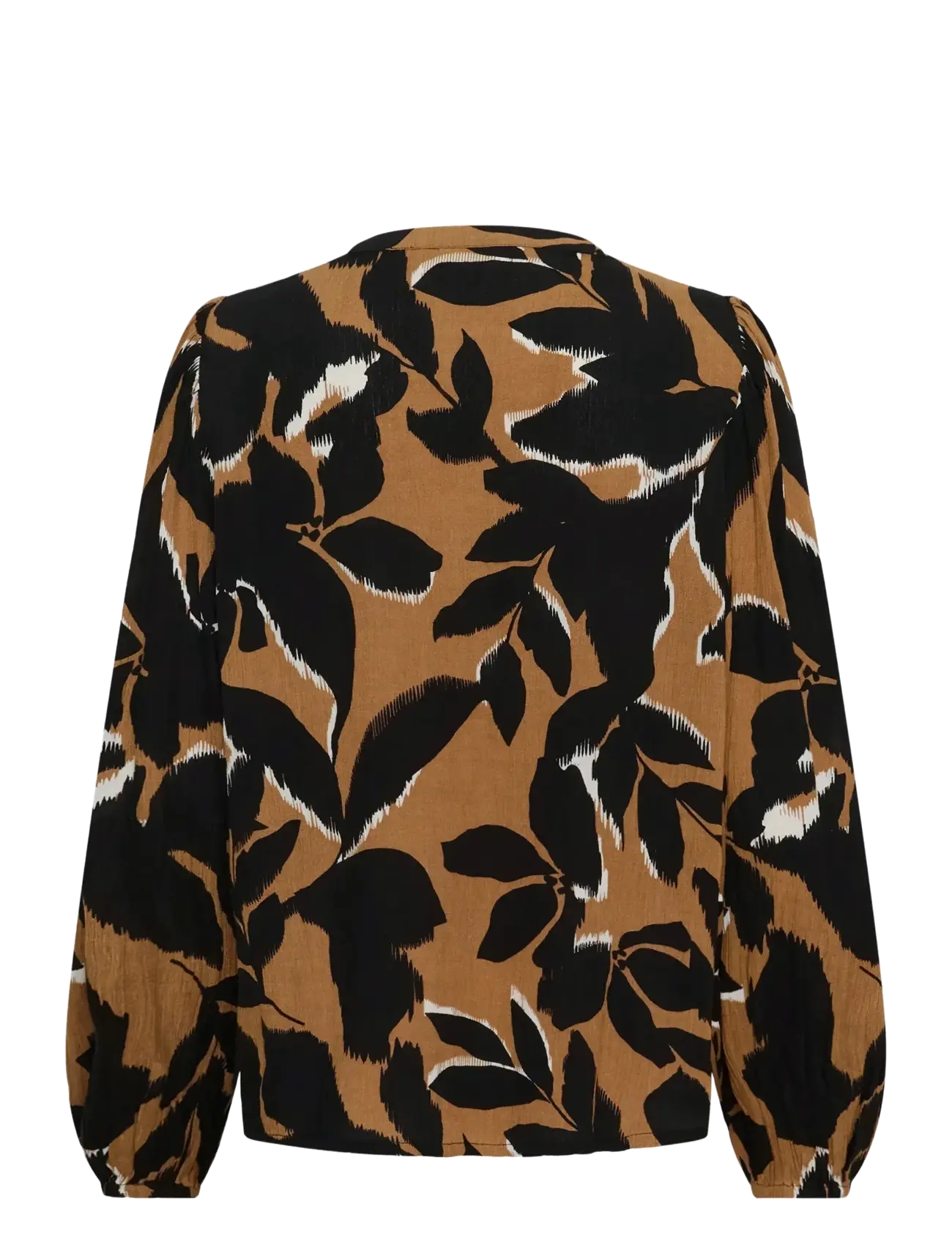 Kaffe - KAbeate Amber Blouse - långärmade blusar - toasted coconut/black flower - 2