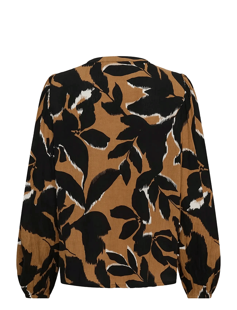 Kaffe - KAbeate Amber Blouse - langärmelige blusen - toasted coconut/black flower - 2