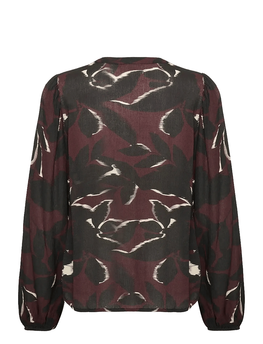Kaffe - KAbeate Amber Blouse - langärmelige blusen - windsor wine/black flower - 2