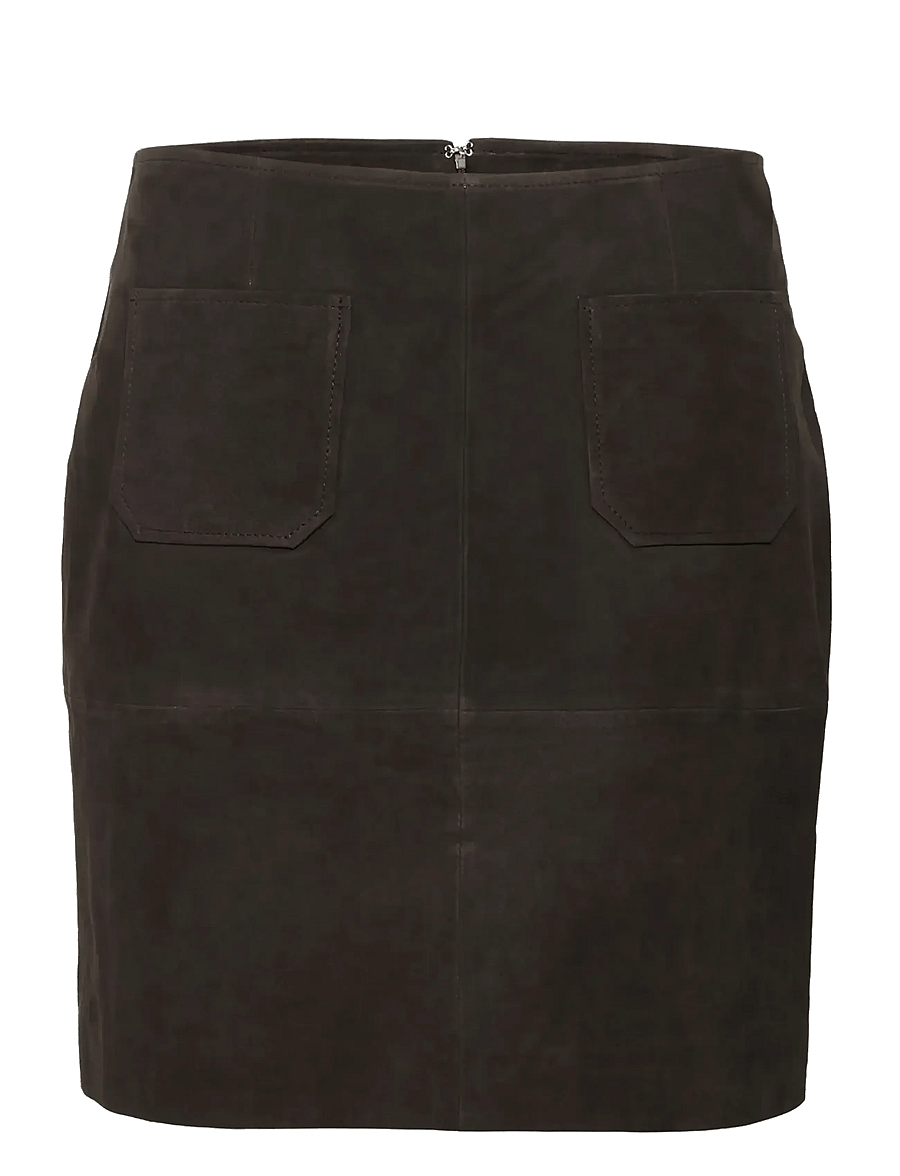 Kaffe - KArachel Suede Skirt - kurze röcke - black coffee - 1