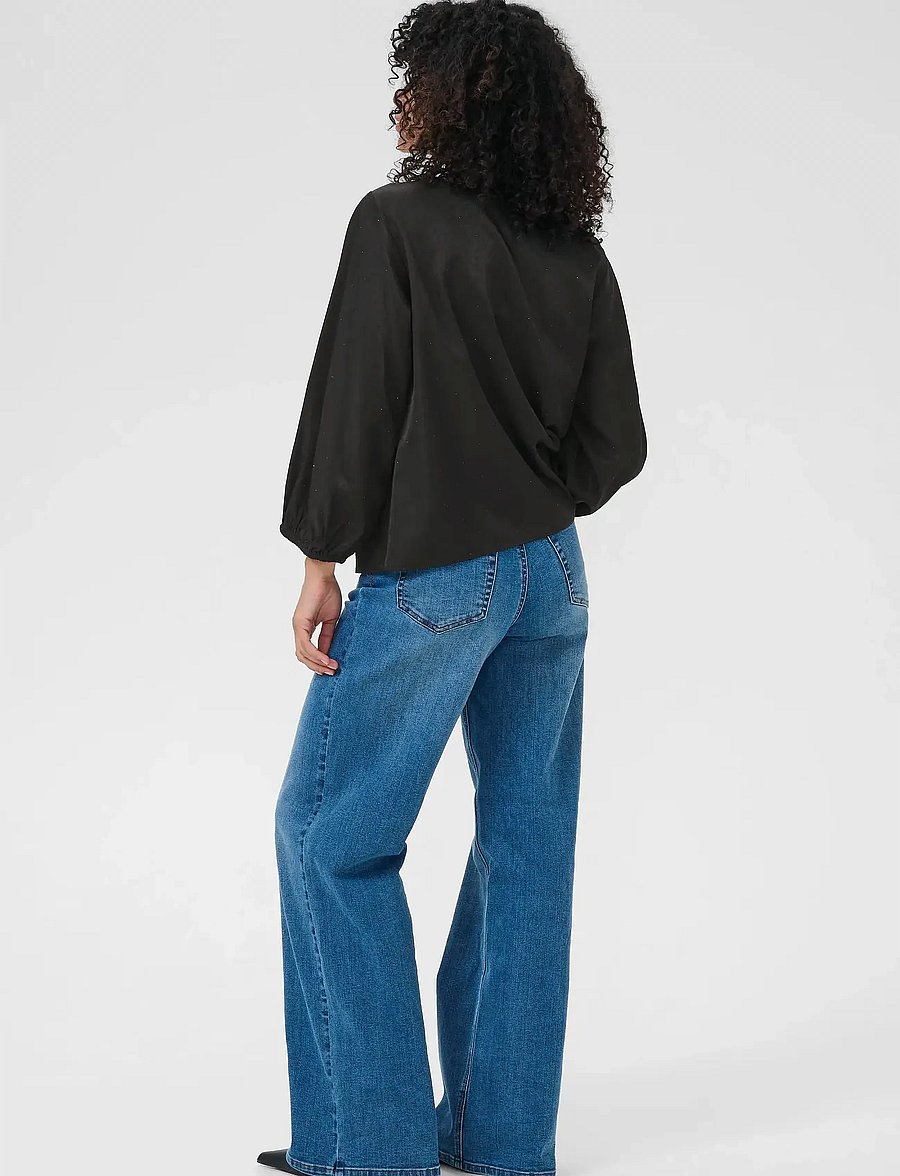 Kaffe - KAida Blouse - långärmade blusar - black deep - 4