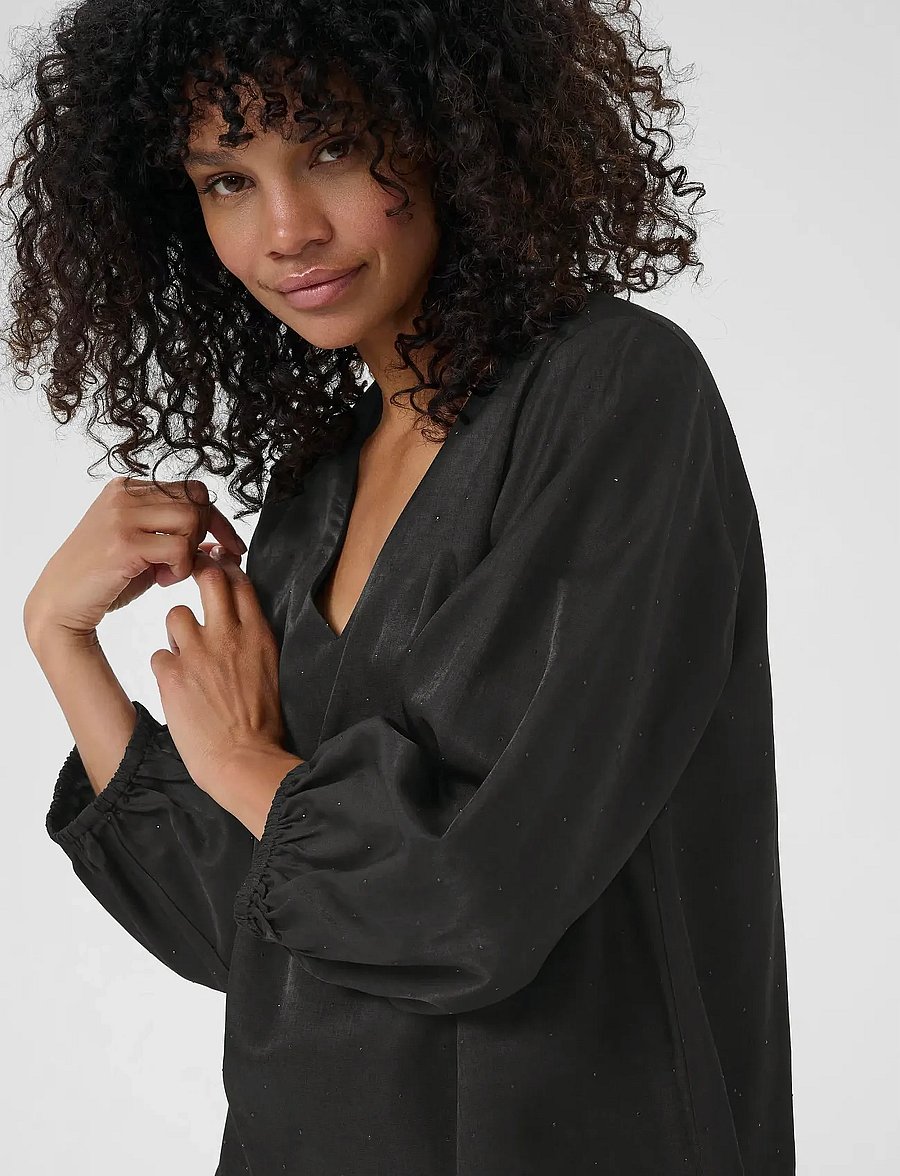 Kaffe - KAida Blouse - långärmade blusar - black deep - 5