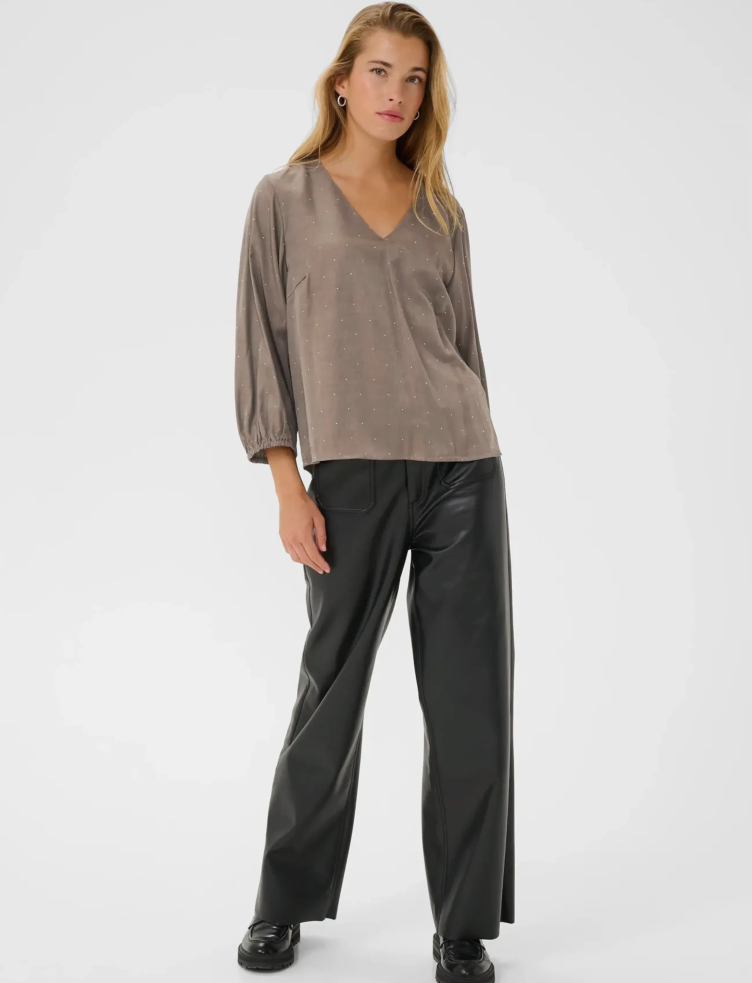 Kaffe - KAida Blouse - pitkähihaiset puserot - morel - 3
