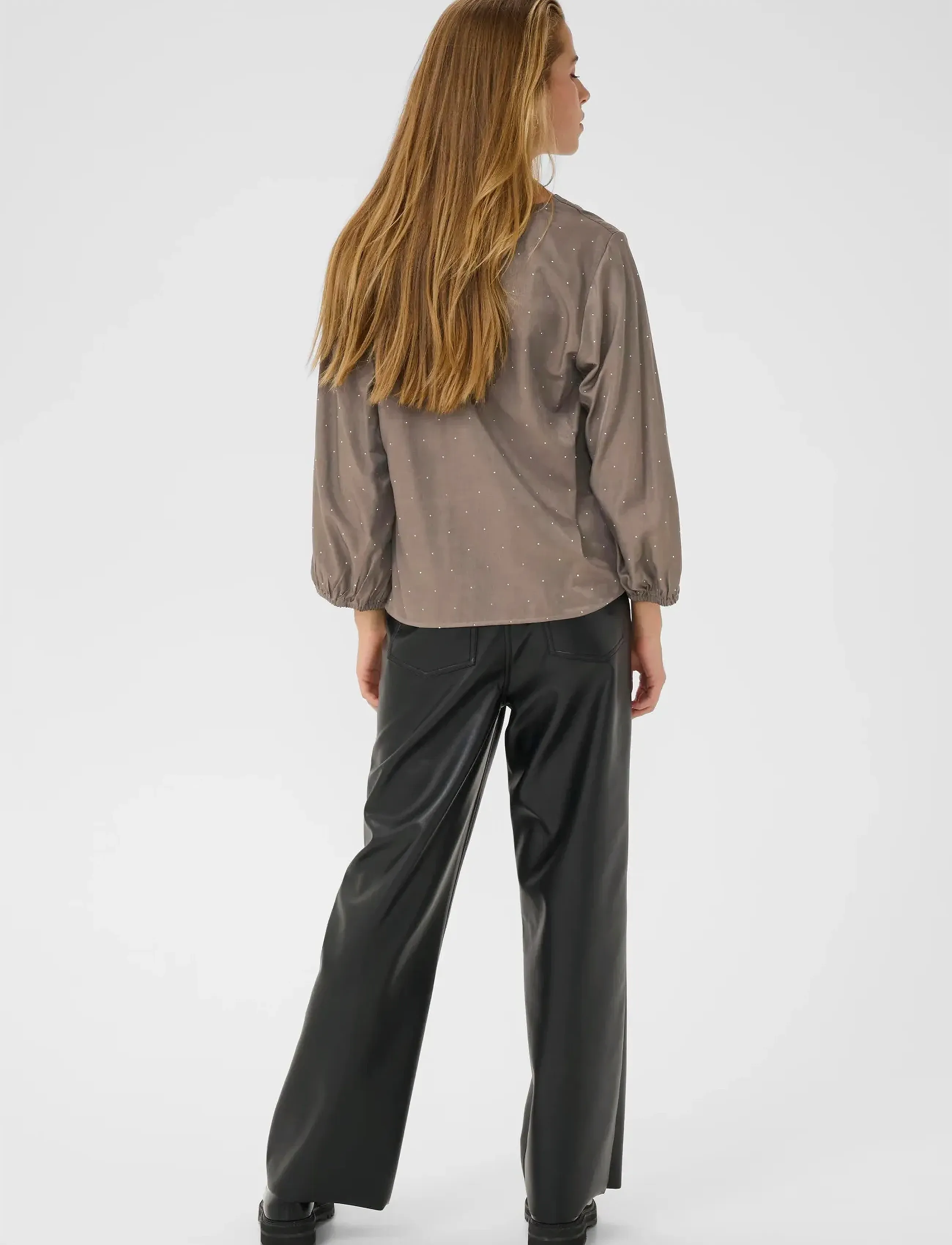 Kaffe - KAida Blouse - pitkähihaiset puserot - morel - 4