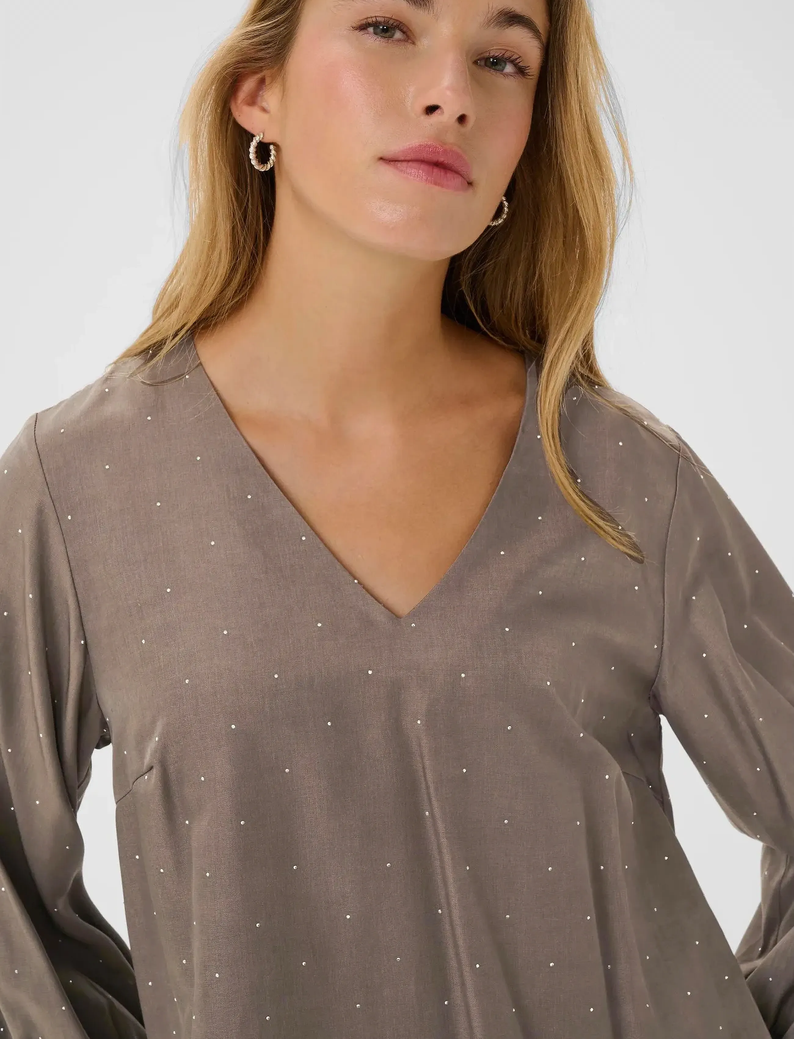 Kaffe - KAida Blouse - pitkähihaiset puserot - morel - 5