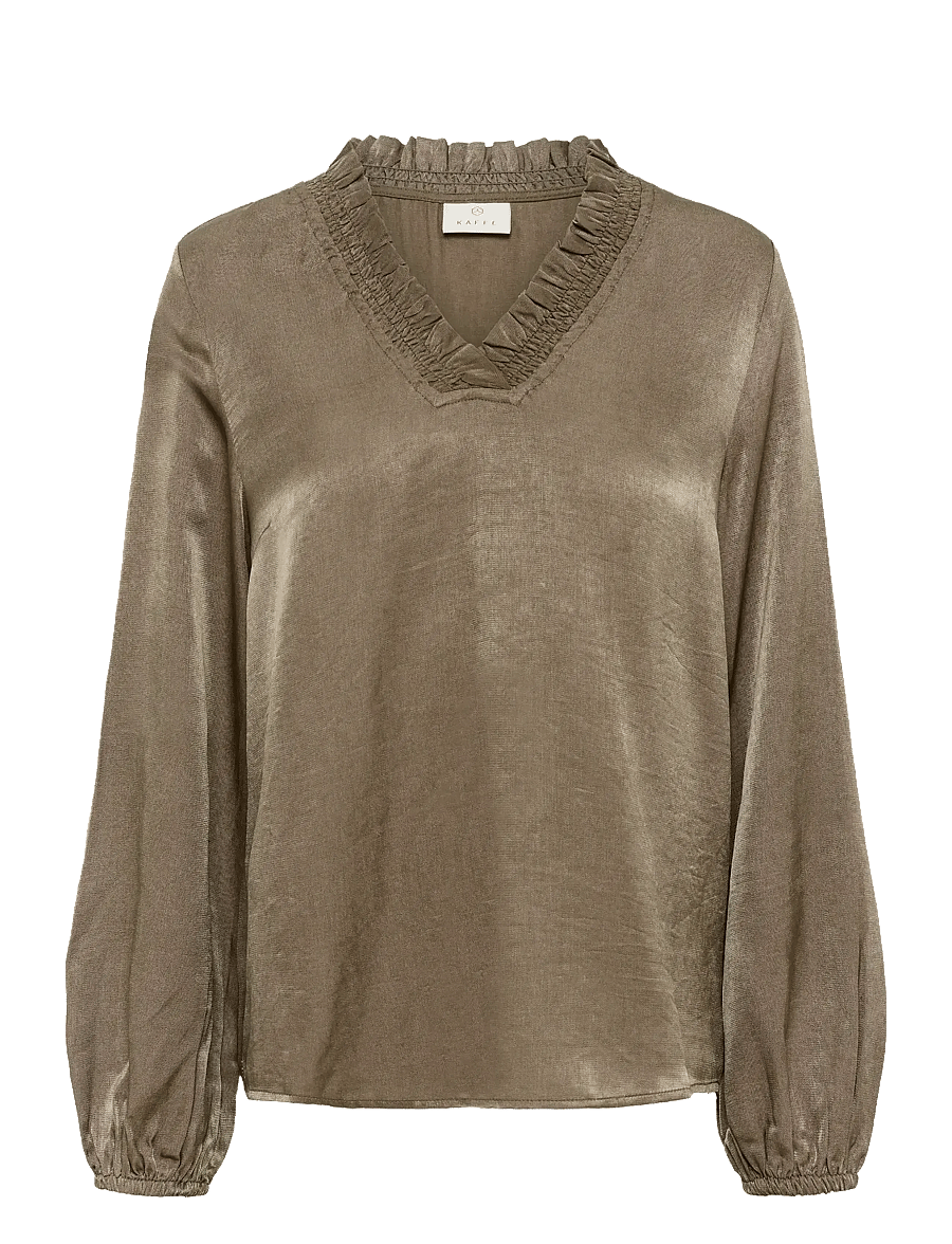 Kaffe - KAmille Blouse - pikkade varrukatega pluusid - morel - 1