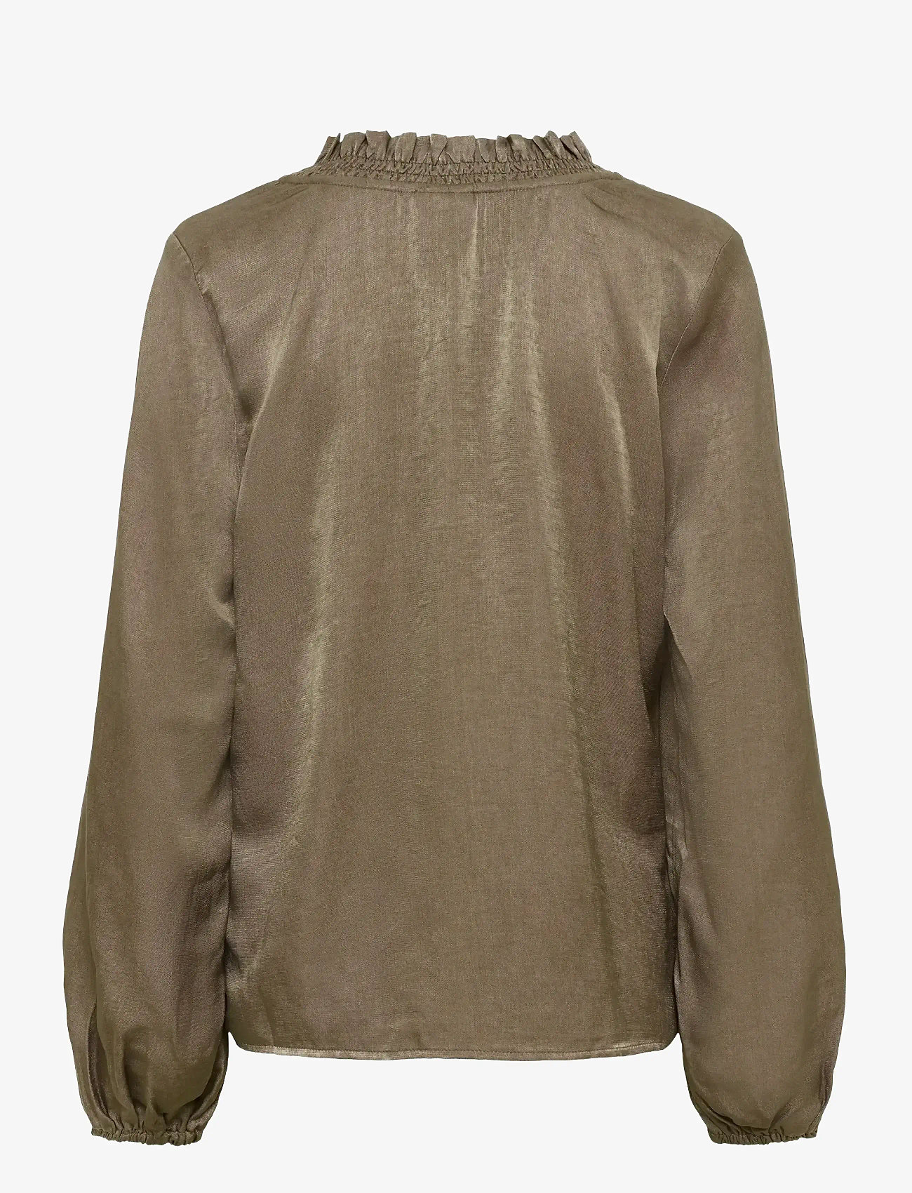 Kaffe - KAmille Blouse - long sleeved blouses - morel - 2