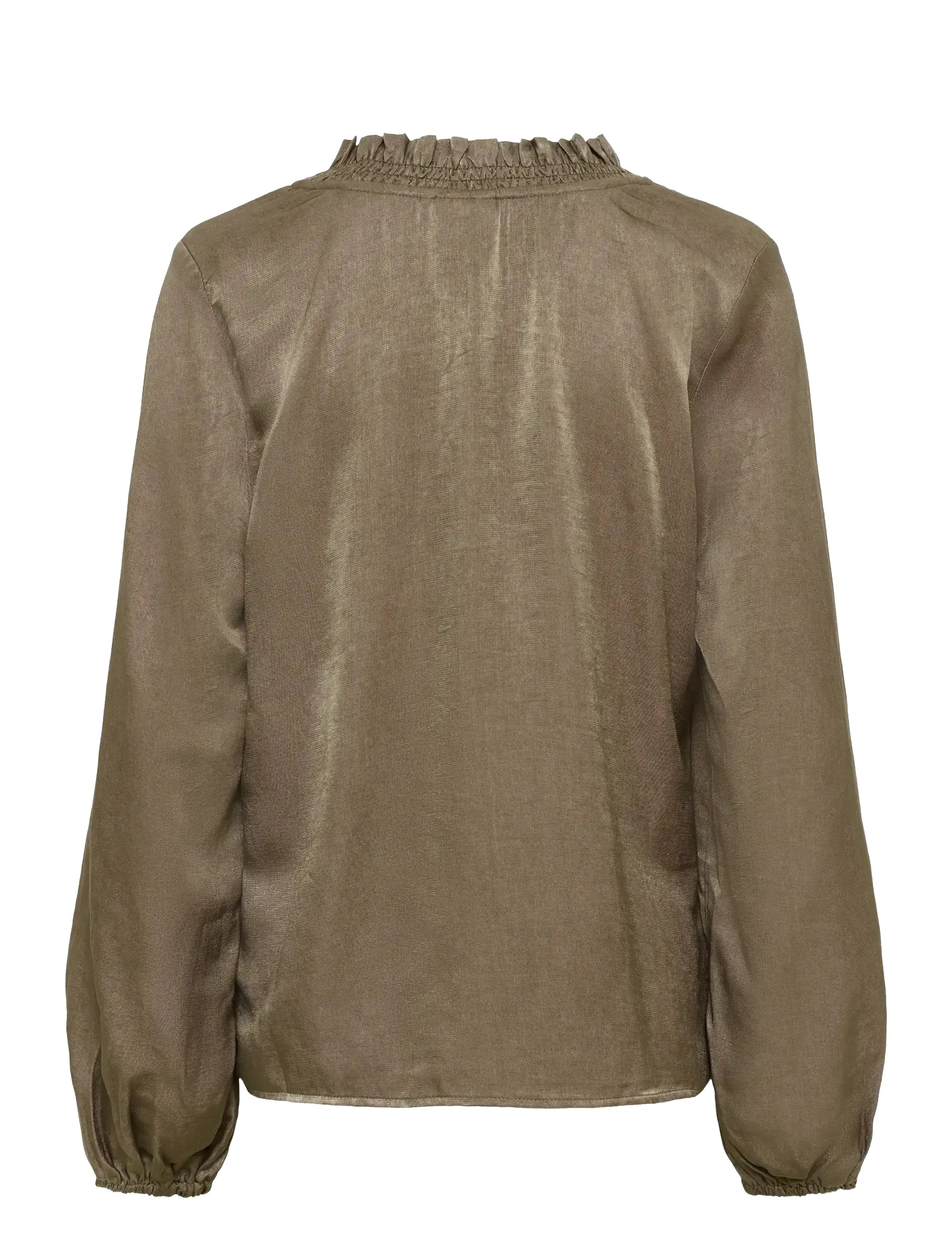 Kaffe - KAmille Blouse - långärmade blusar - morel - 2