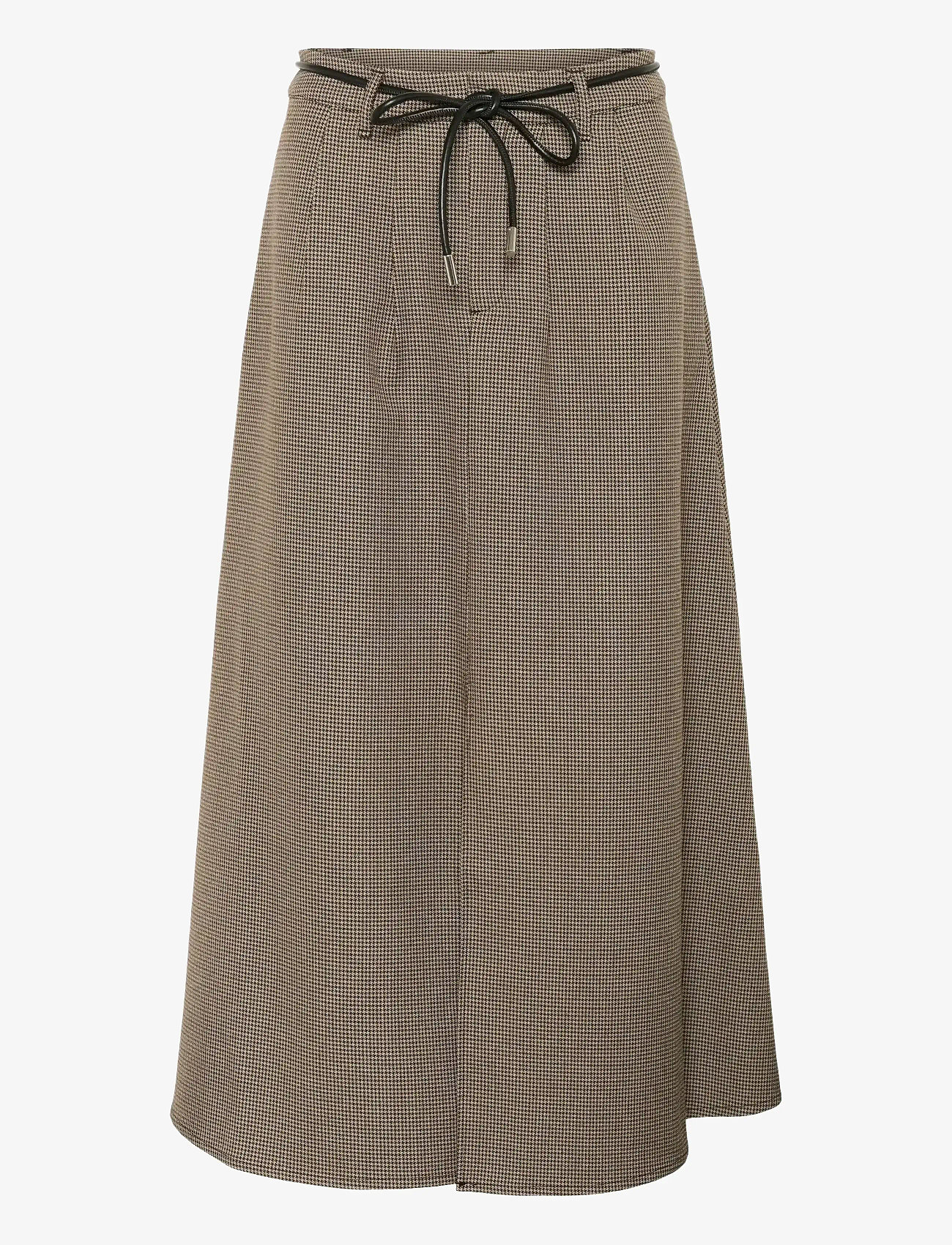 Kaffe - KAelyah Skirt - midi-röcke - beige / black petit houndstoot - 0