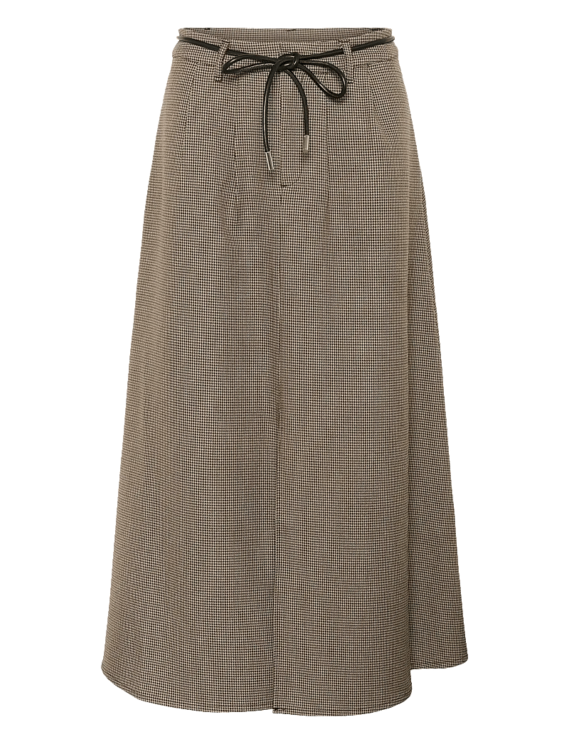 Kaffe - KAelyah Skirt - midi nederdele - beige / black petit houndstoot - 1