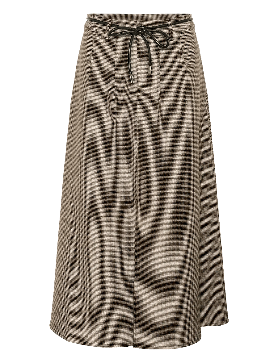 Kaffe - KAelyah Skirt - midiseelikud - beige / black petit houndstoot - 1