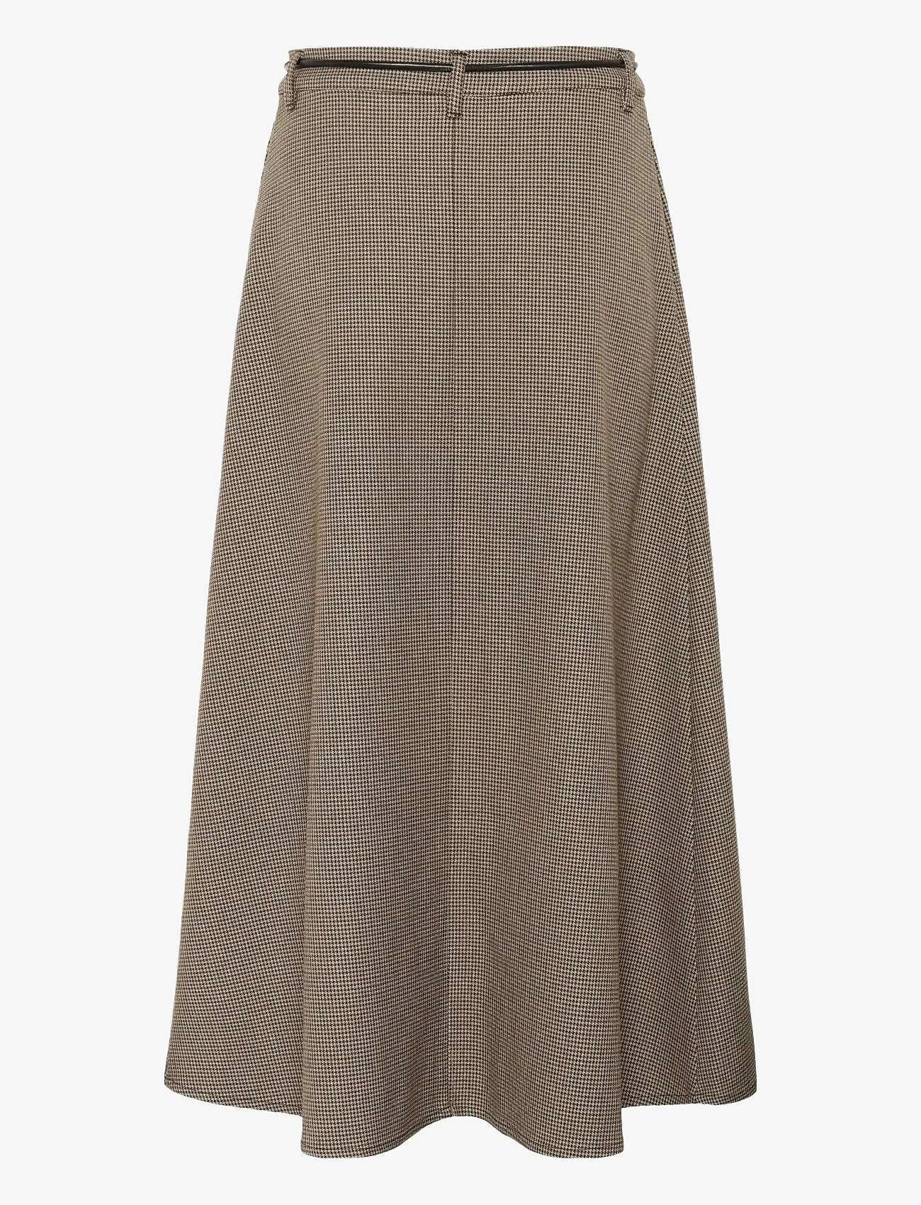 Kaffe - KAelyah Skirt - midi-röcke - beige / black petit houndstoot - 1