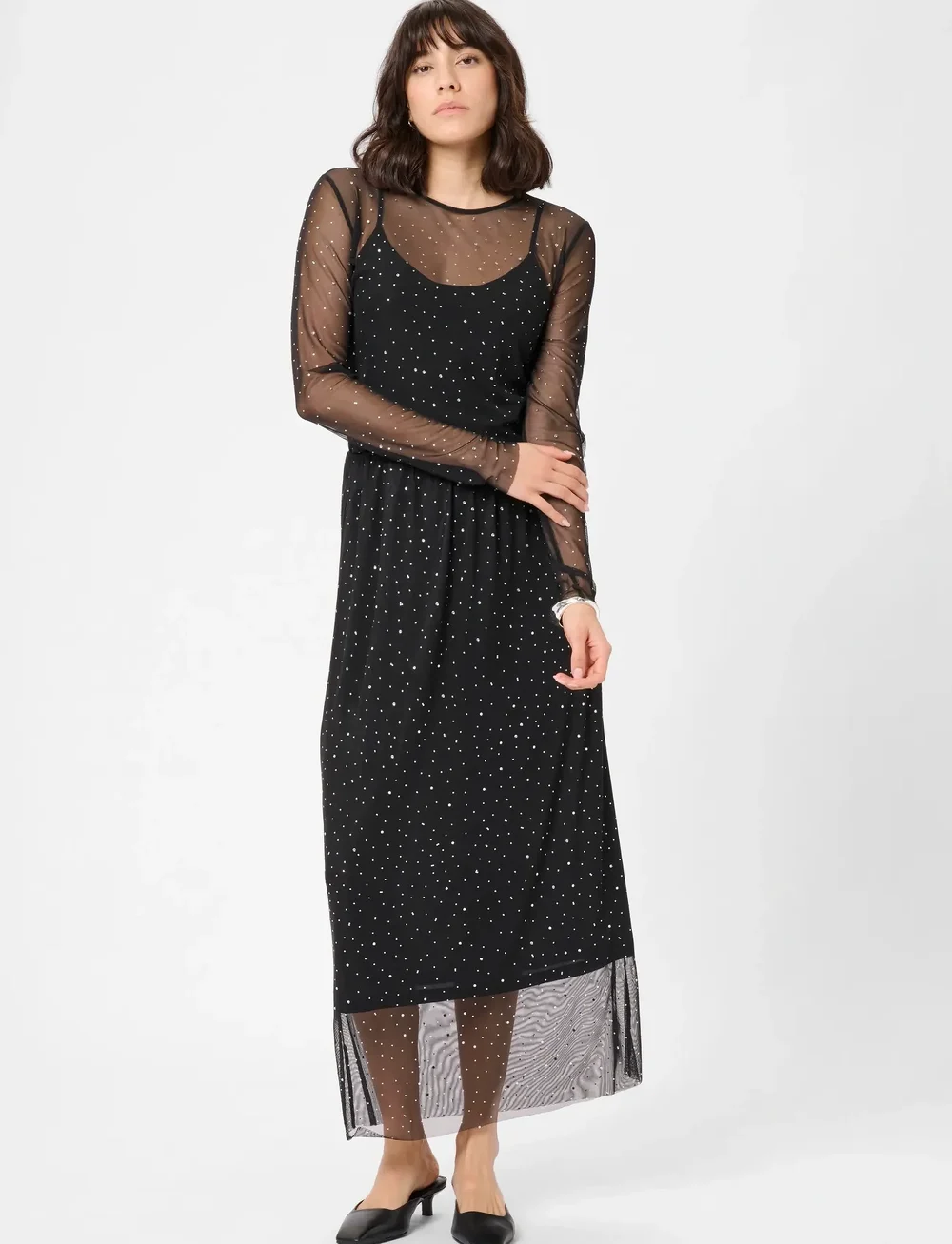 Kaffe - KAstinna T-Shirt - långärmade toppar - black deep cc - 3