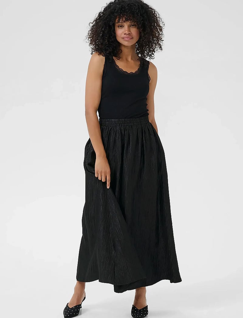 Kaffe - KArizz Skirt - maxi nederdele - black deep - 3