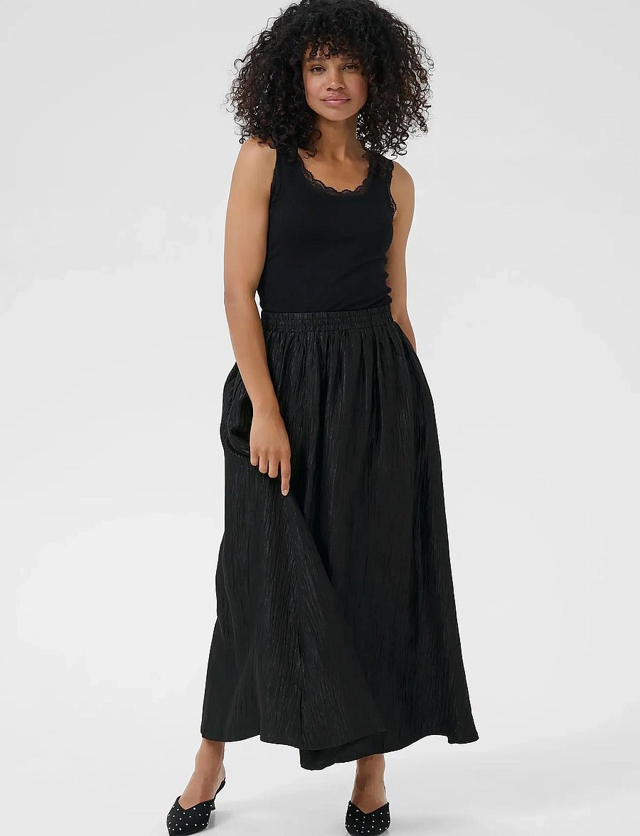 Kaffe - KArizz Skirt - maxi röcke - black deep - 3
