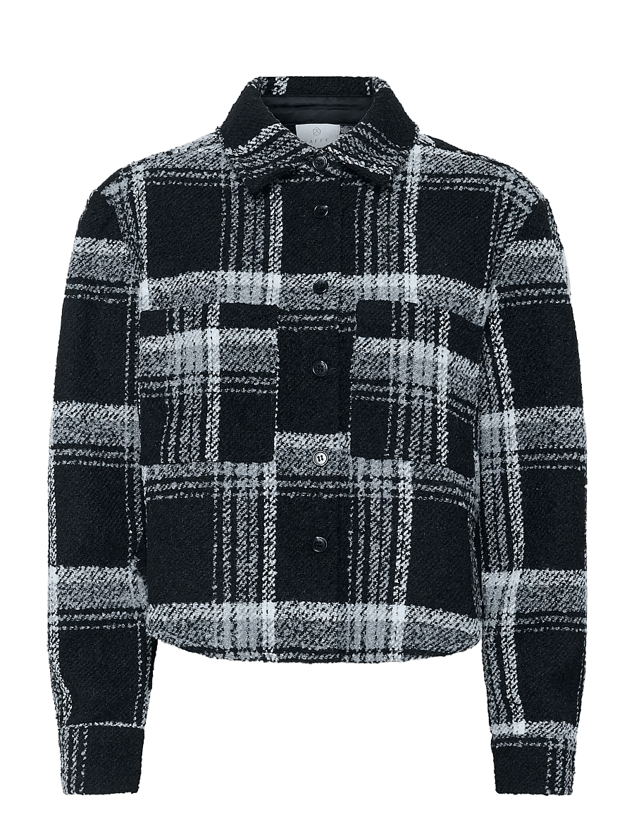 Kaffe - KAlily Shirt - overshirts - black white check - 1