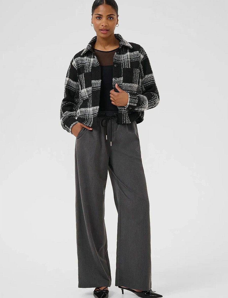 Kaffe - KAlily Shirt - overshirts - black white check - 3
