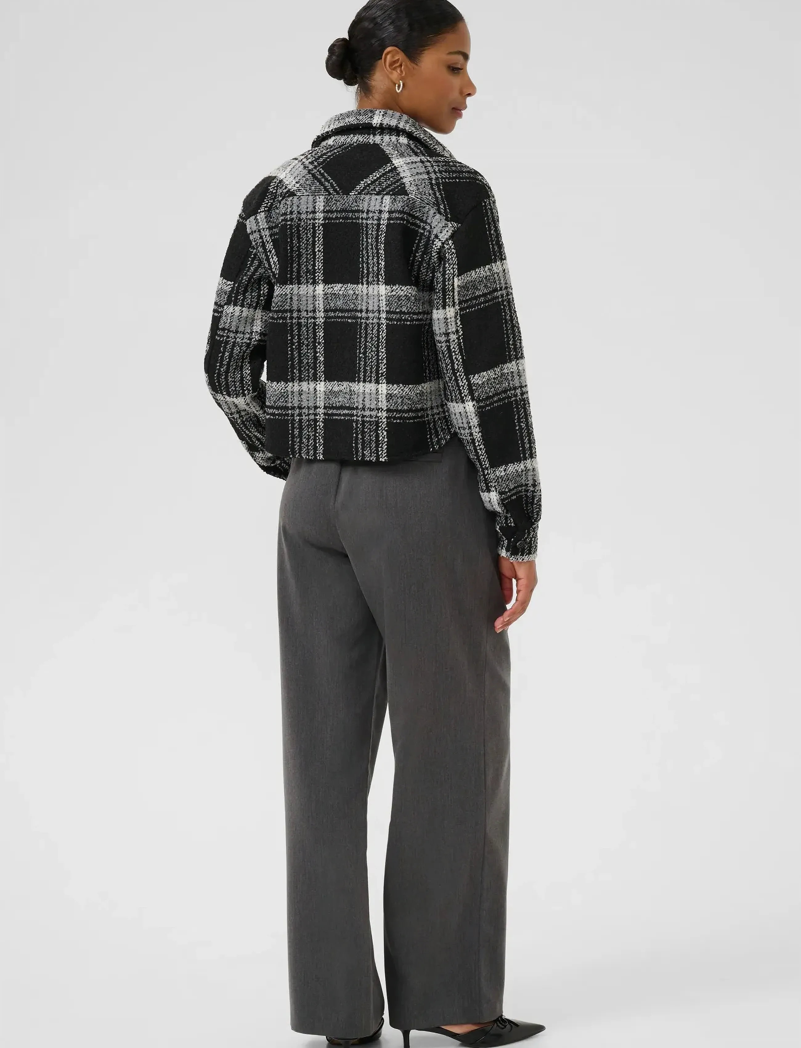 Kaffe - KAlily Shirt - naisten - black white check - 4