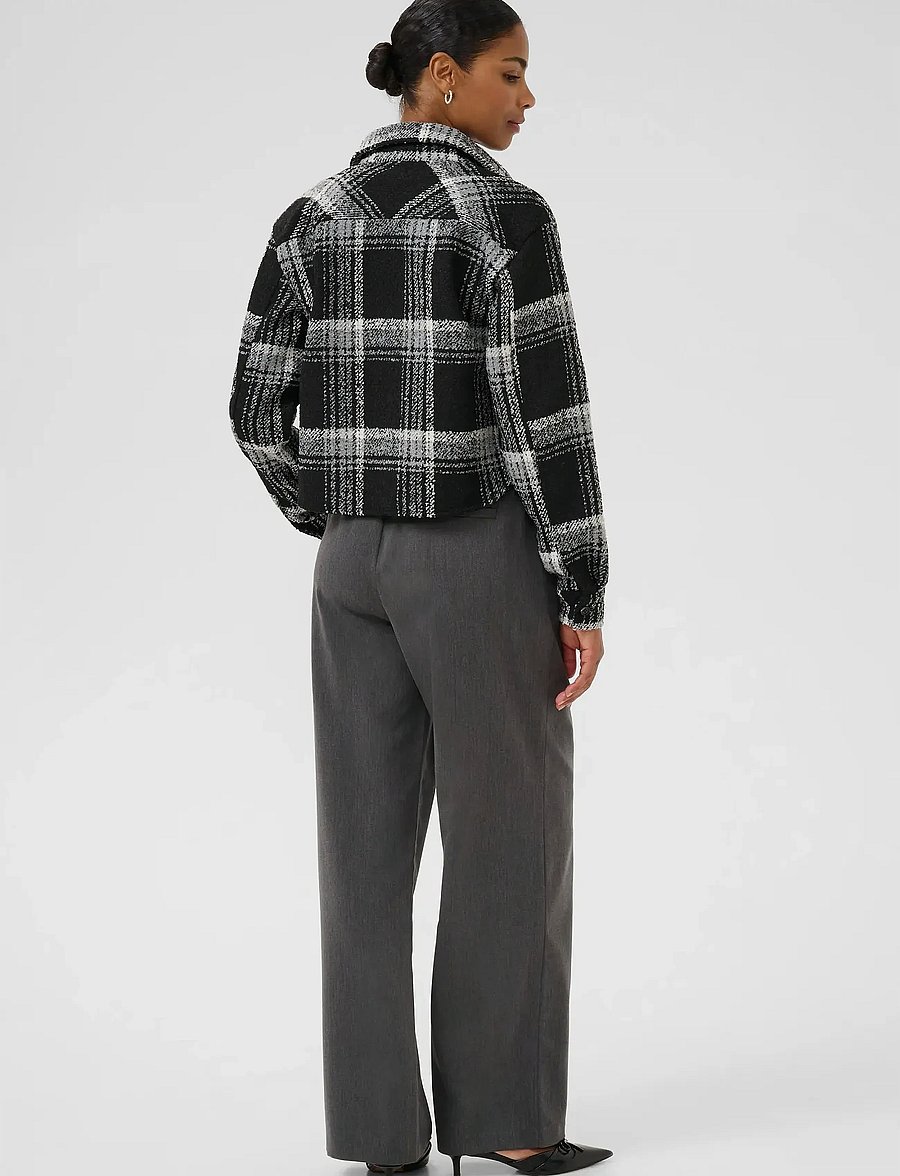 Kaffe - KAlily Shirt - overshirts - black white check - 4