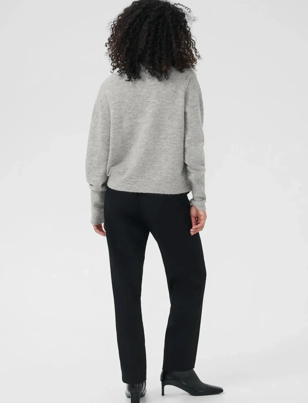 Kaffe - KAstary Pullover - striktrøjer - light grey melange - 4