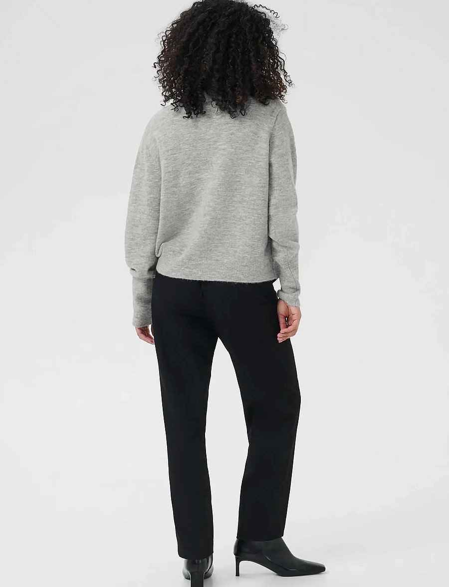 Kaffe - KAstary Pullover - striktrøjer - light grey melange - 4