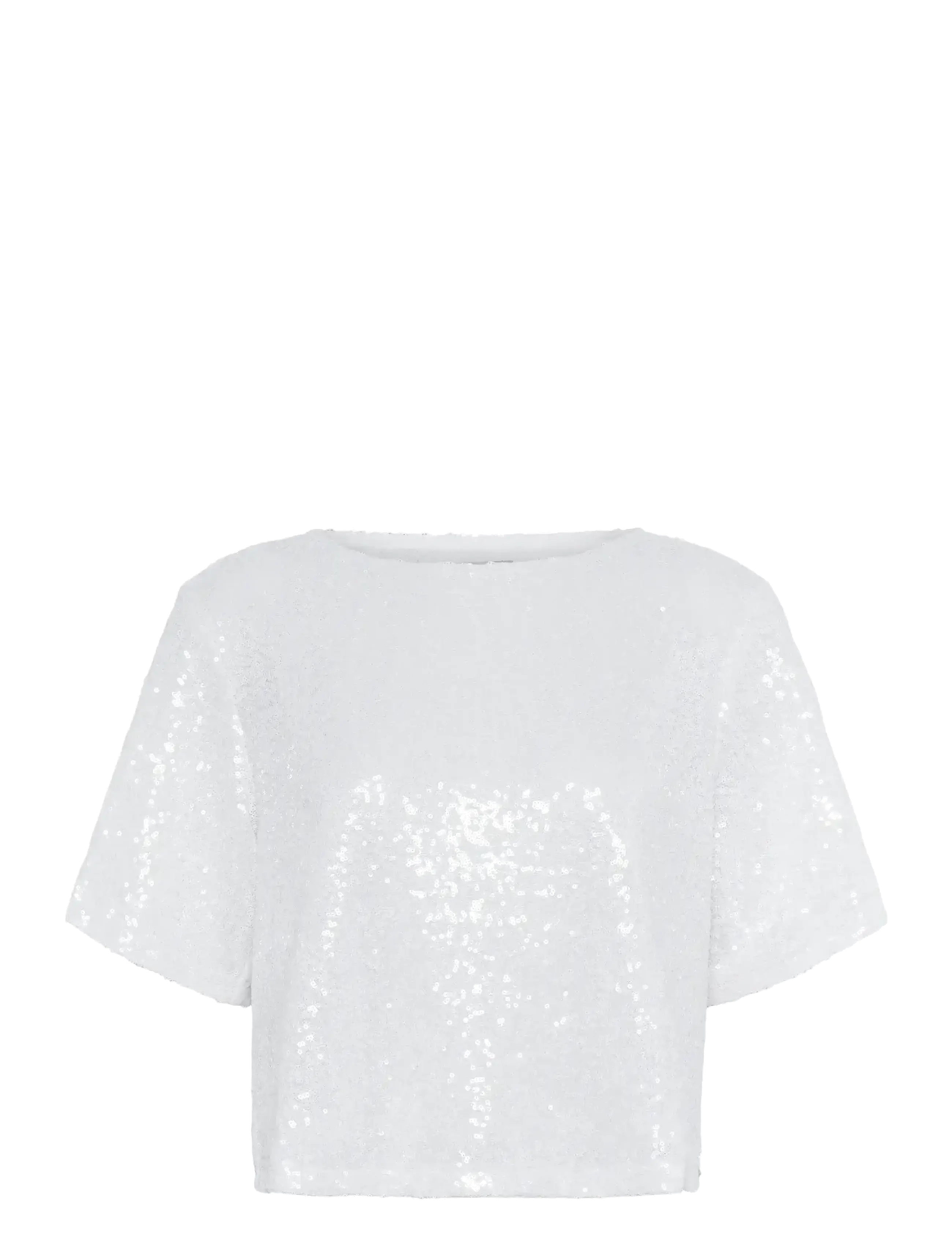 KAmiranda Sequin Blouse - CHALK